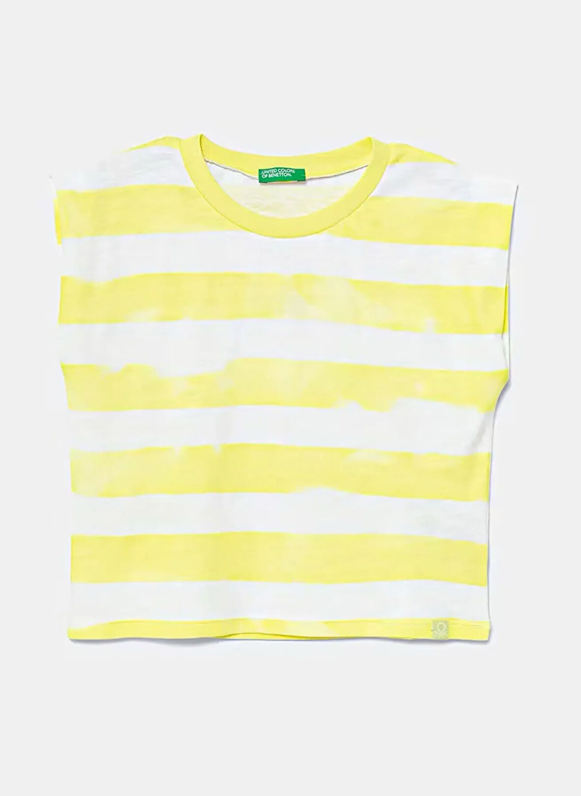 Benetton Baskılı Sarı Kız Çocuk T-Shirt 3SL3C10OW