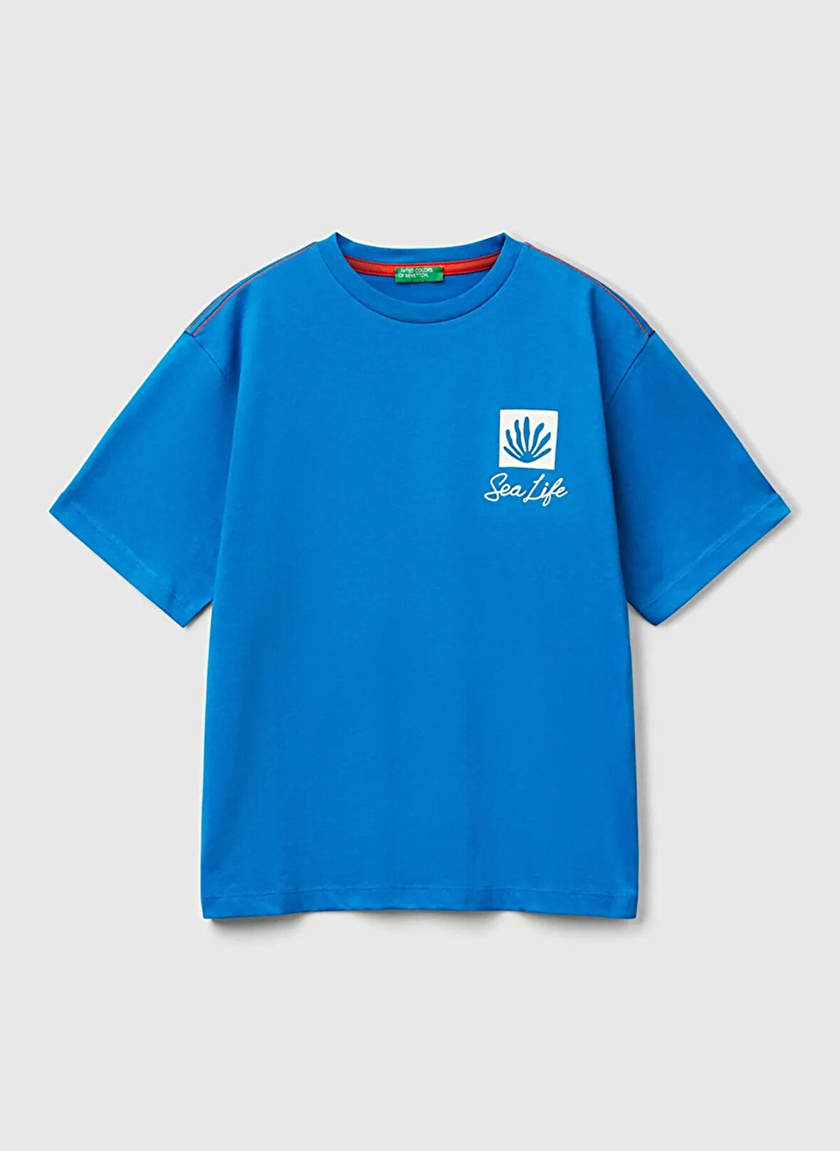 Benetton Baskılı Saks Erkek Çocuk T-Shirt 3I1XC10P4