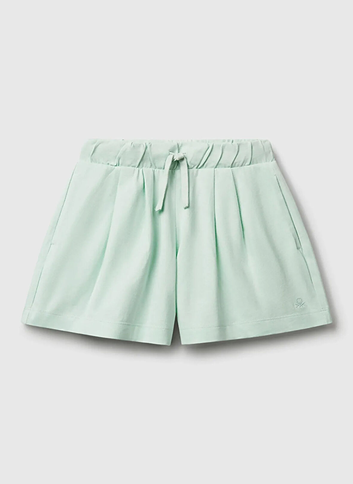 Benetton Normal Bel Regular Fit Su Yeşili Kız Çocuk Şort 3BL0C903I