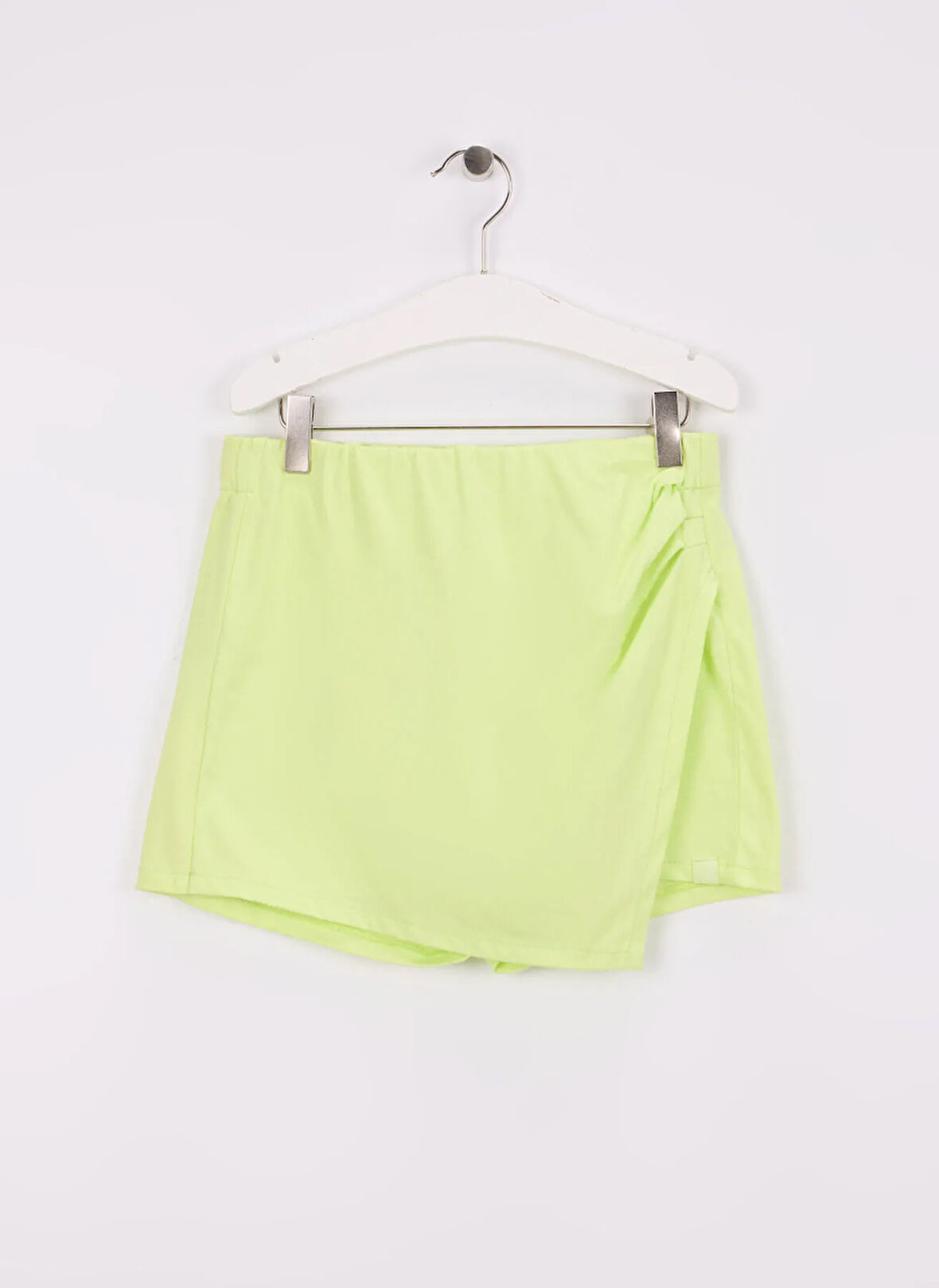 Benetton Normal Bel Regular Fit Sarı Düz Mini Kız Çocuk Etek 35RYC903H