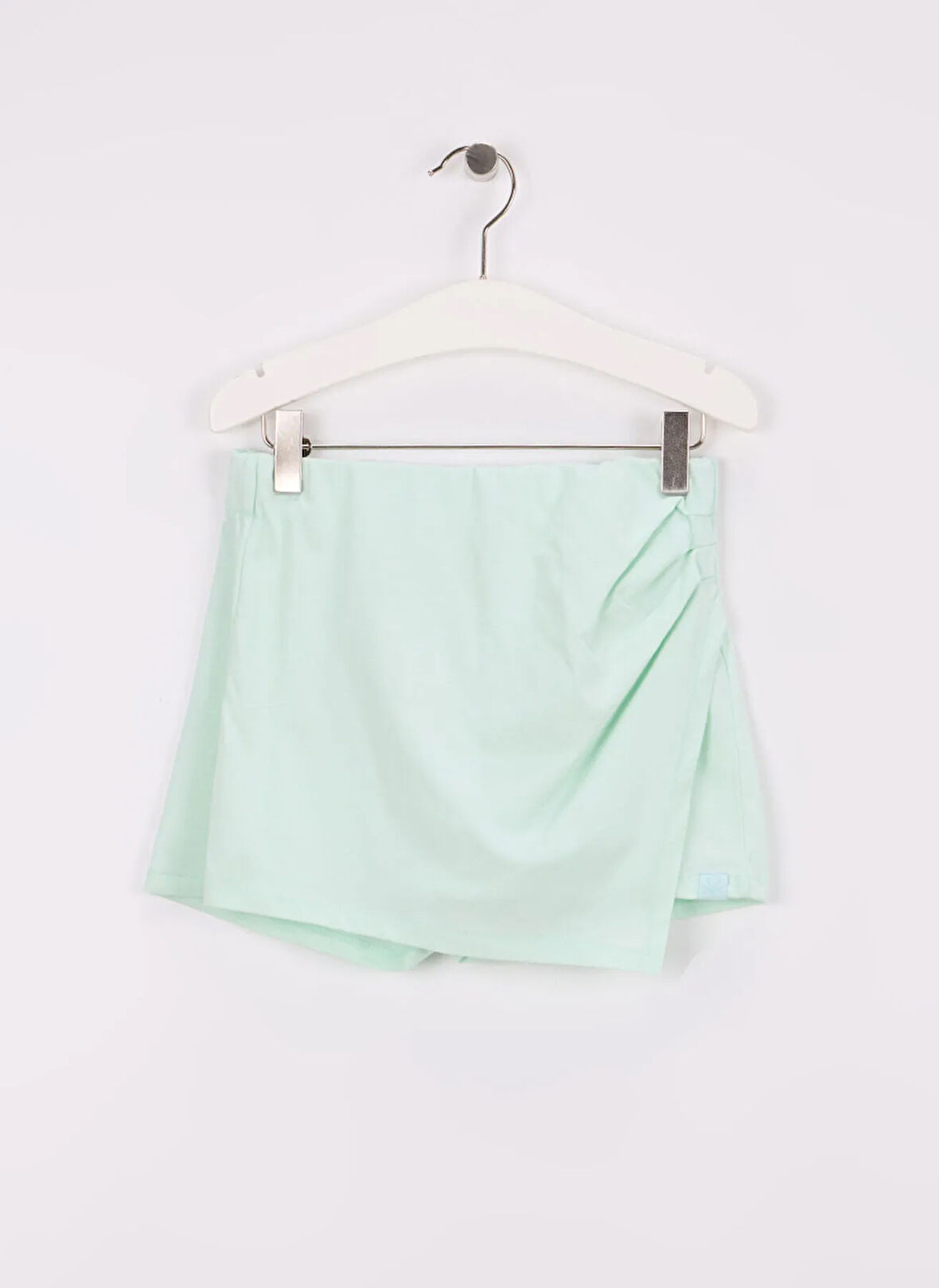 Benetton Normal Bel Regular Fit Su Yeşili Düz Mini Kız Çocuk Etek 35RYC903H