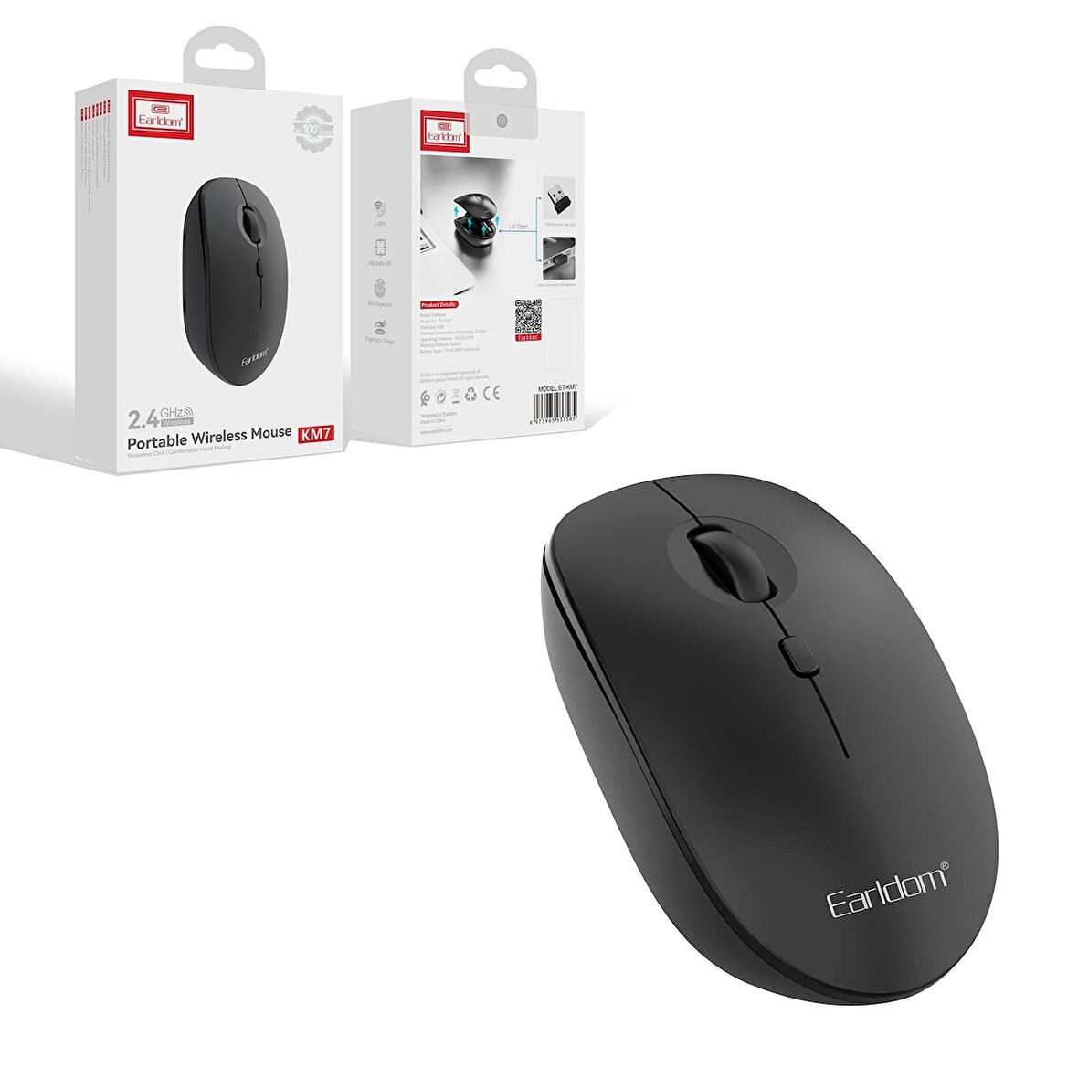 Earldom KM7 Sessiz Kablosuz Mouse 2.4Ghz 1600 Dpi