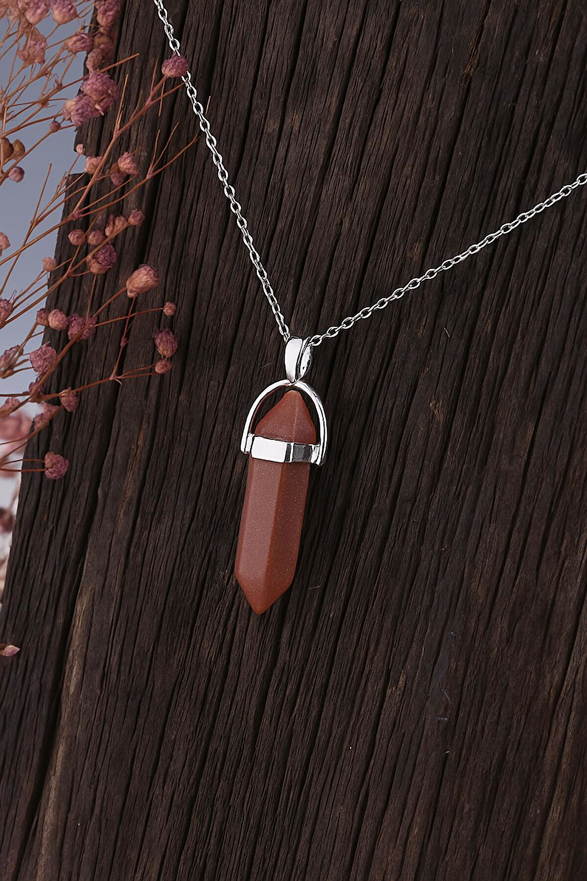 Çivi Kahve Yıldıztaşı Kolye Ucu - KL0116