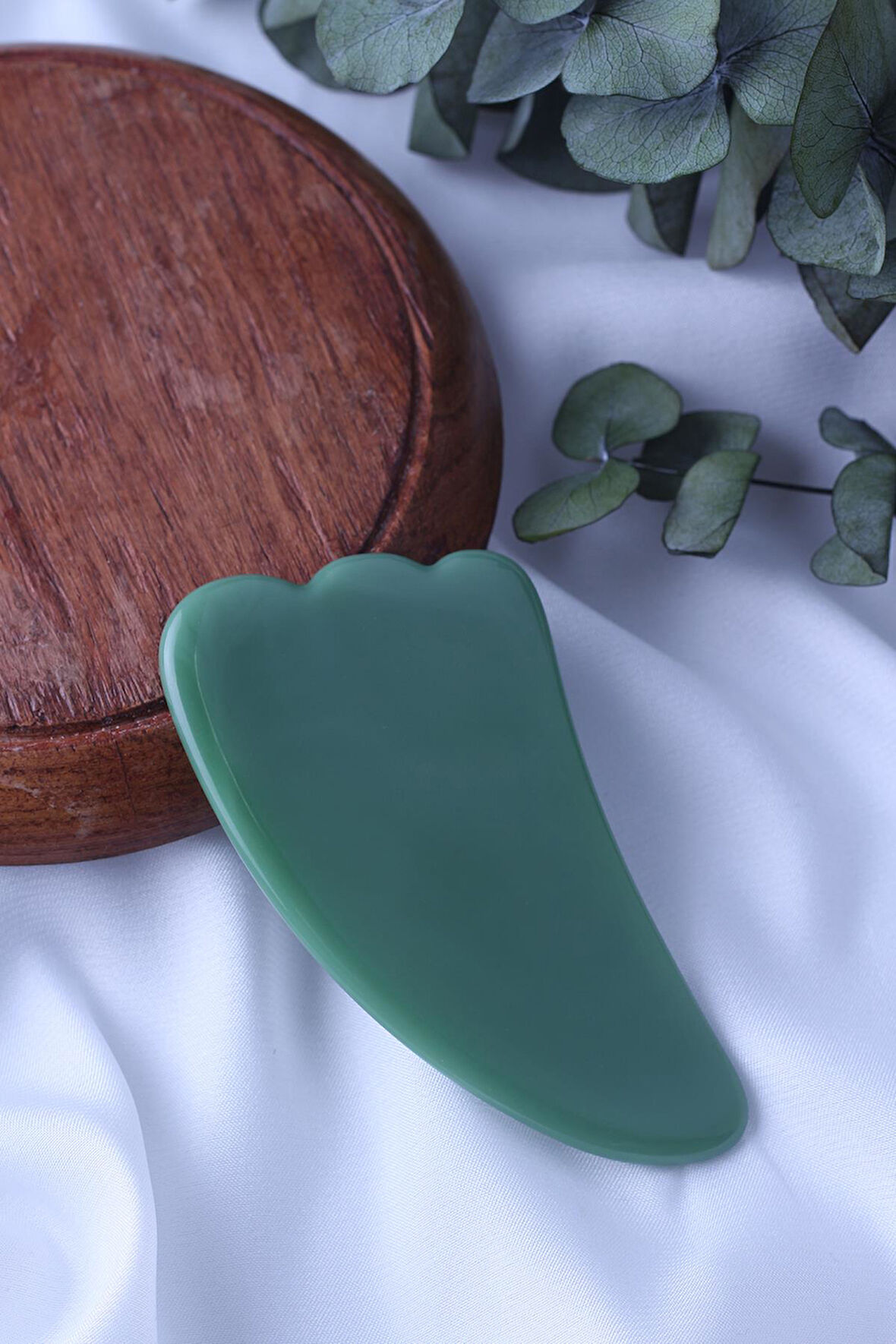 Gua Sha Aventurin Taşı - Yüz Cilt Masaj Taşı - MS0028