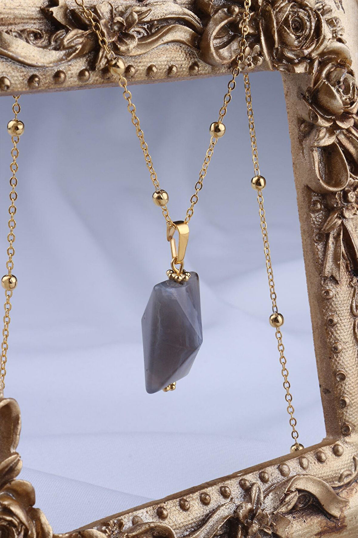 Akik Taşı Kadın Kolye - 200180