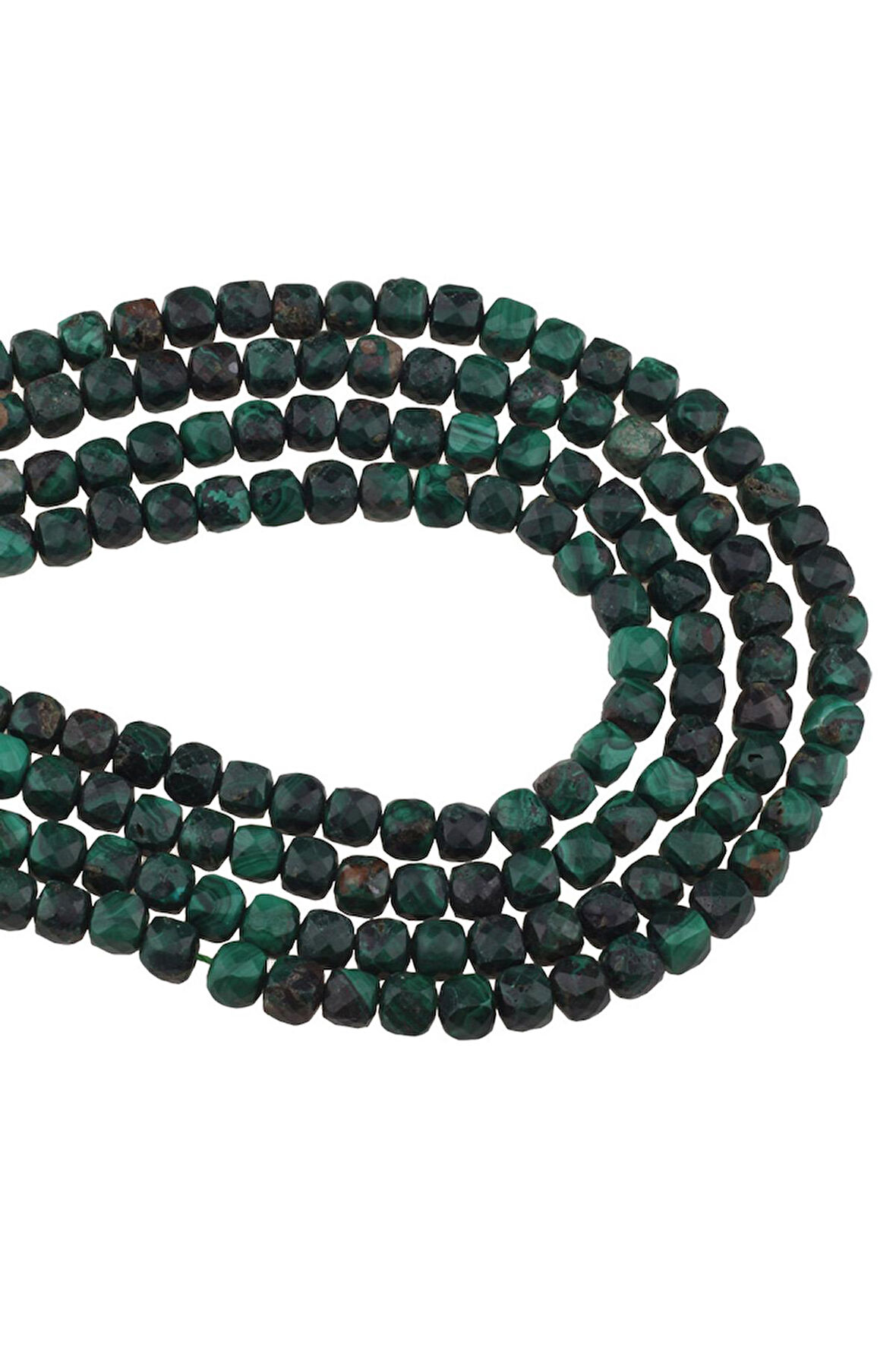 4X4 MM Faset Kesim Malahit ( Malakit ) Taşı Dizi - DZ3932