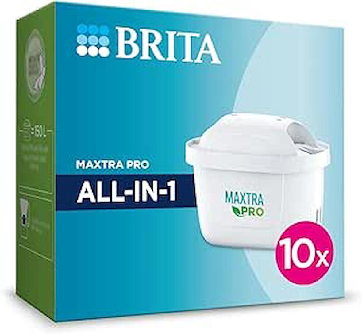 BRITA MAXTRA PRO ALL-IN-1 Yedek Su Arıtma Filtresi, 10’lu