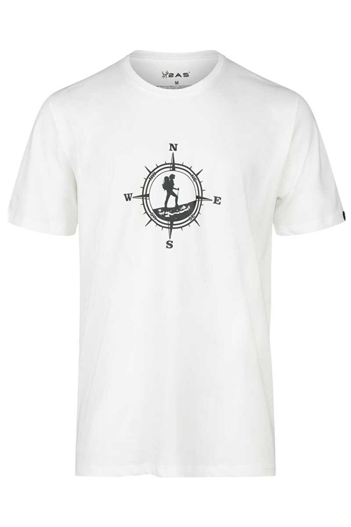 2AS ALEX BASKILI ERKEK SIFIR YAKA T-SHİRT 021