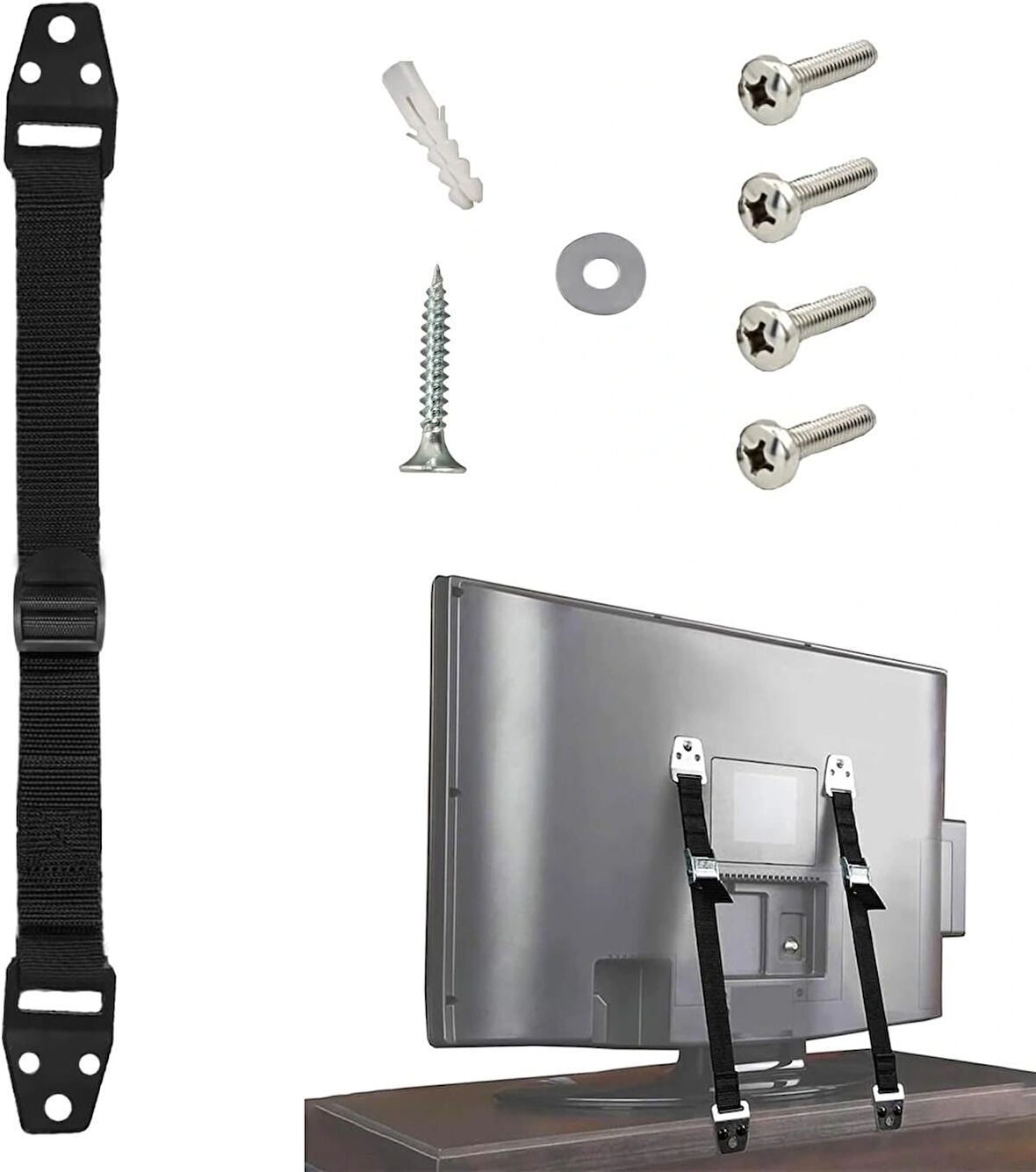 Microcase Vidalı Uzunluk Ayarlı Eşya Sabitleyici Aparat Düşmeyi Önleyici Deprem Mobilya Ve Çocuk Koruma - AL5264