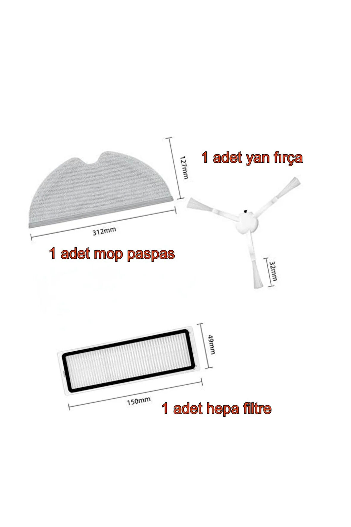 Mi Robot Xiaomi 1C  ve 2C uyumlu model STYTJ01ZHM STYTJ03ZHM STYTJ02ZHM yedek parçaları