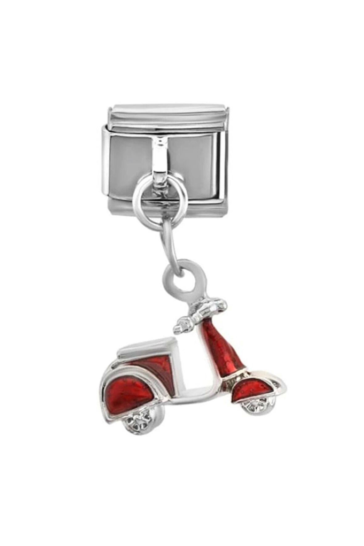 Vesspa Figürü 9 Mm Paslanmaz Çelik Italyan Bileklik Charmı