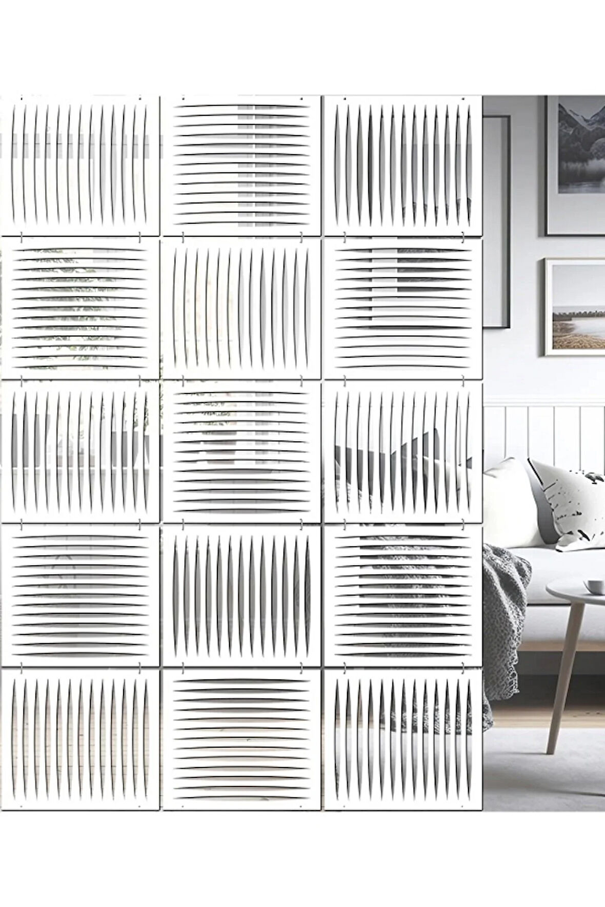 Lazer Kesim Sarkıt Paravan, Ahşap Seperatör, Panel Levha Seti Dekorasyon Ahşap Oda Bölücü seperatör