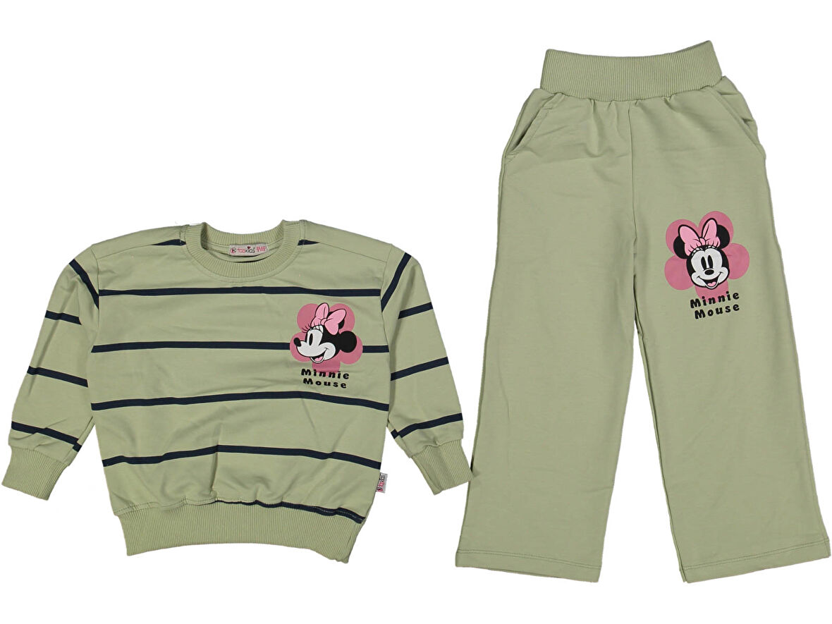 TASKİDS2İ M.Mause 2 İp Kumaş %100 Pamuk Kız Çocuk Eşofman Takımı 6-13 Yaş 31613-31669