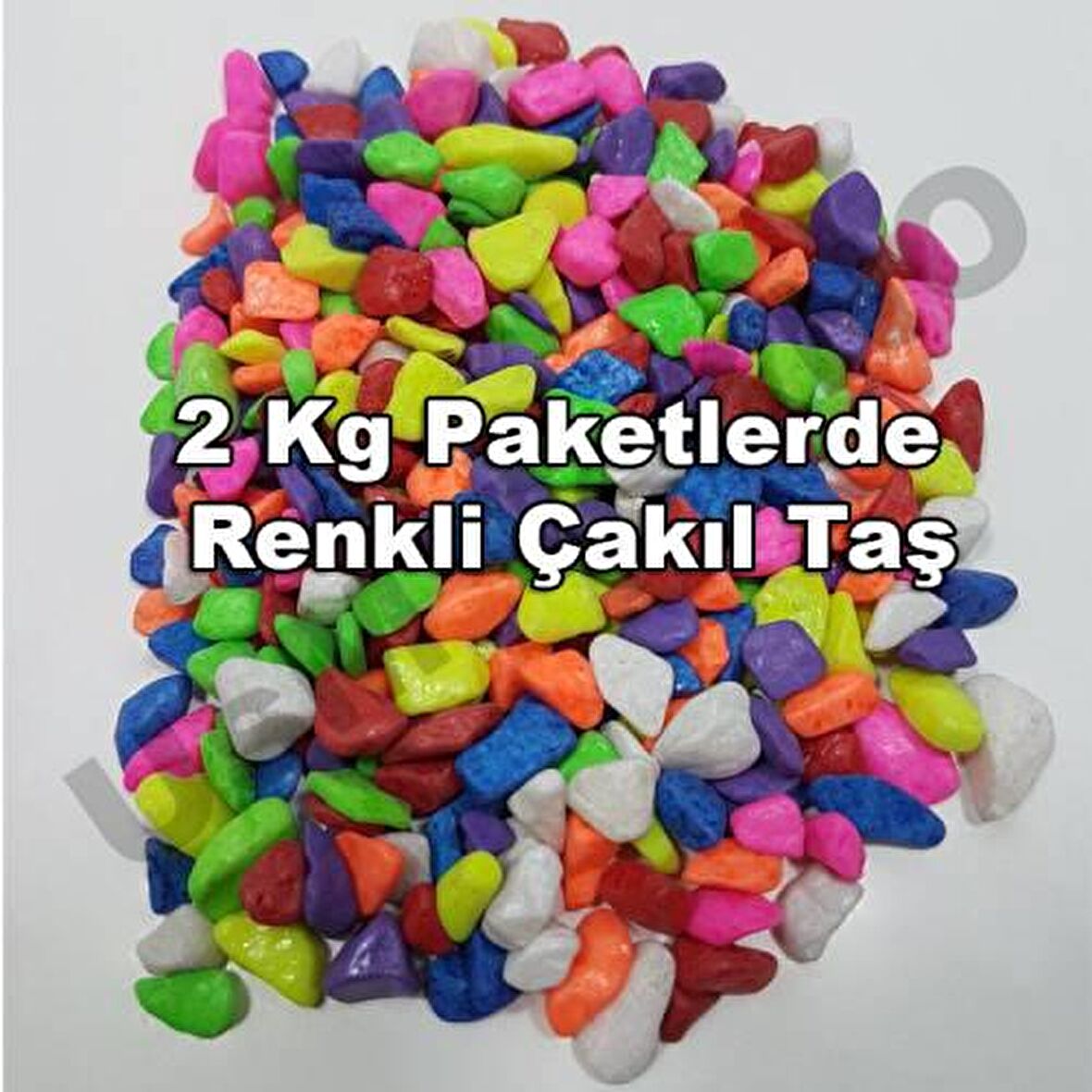 Teraryum Çakıl Taşı, Fanus Renkli Dekoratif Taş Akvaryum Taşı 2 Kg KarışıkRenk Terarium Taşı 1-2 cm çaplı