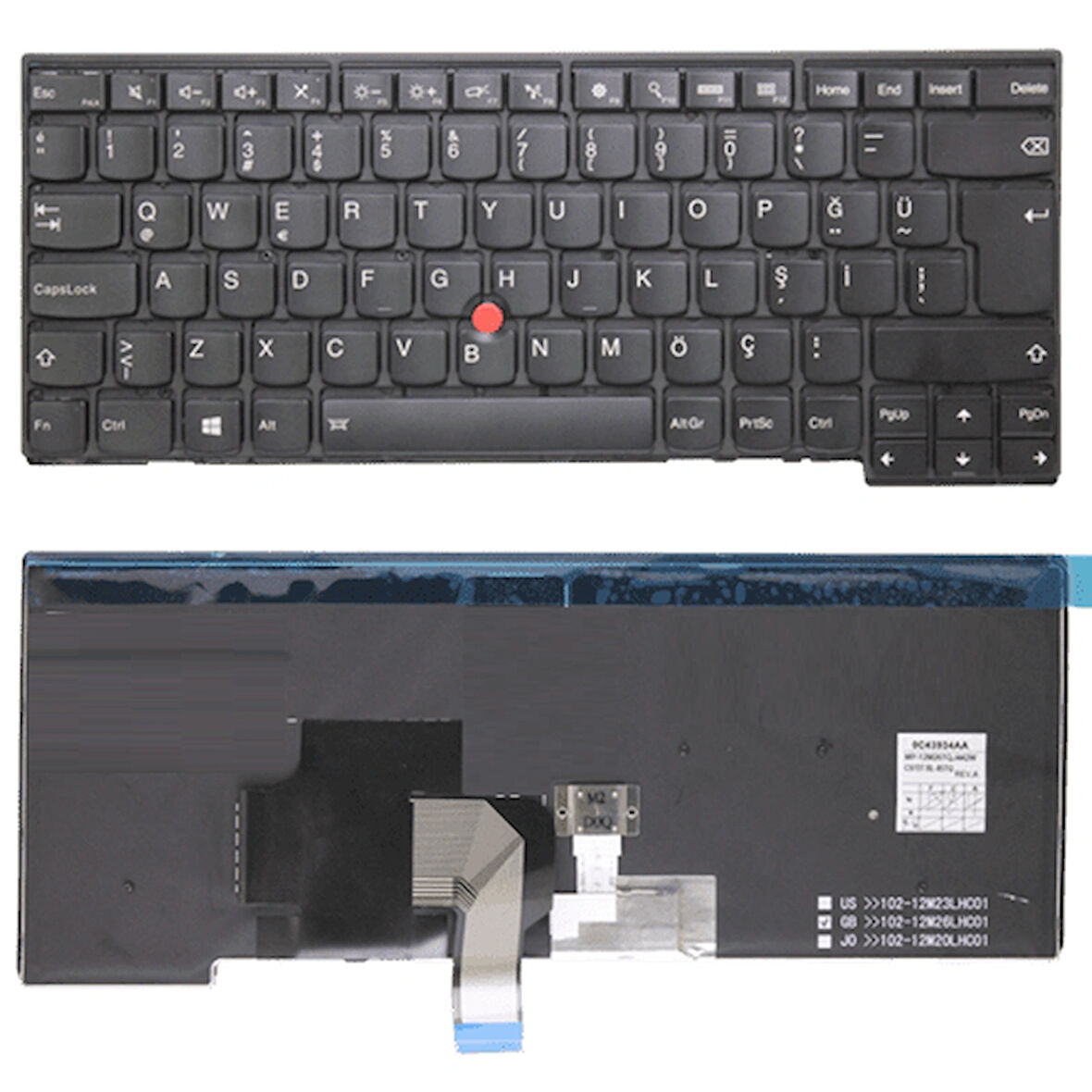 Lenovo ThinkPad T450, 20BU, 20BV, 20DJ Uyumlu Klavye Tuş Takımı Siyah Türkçe