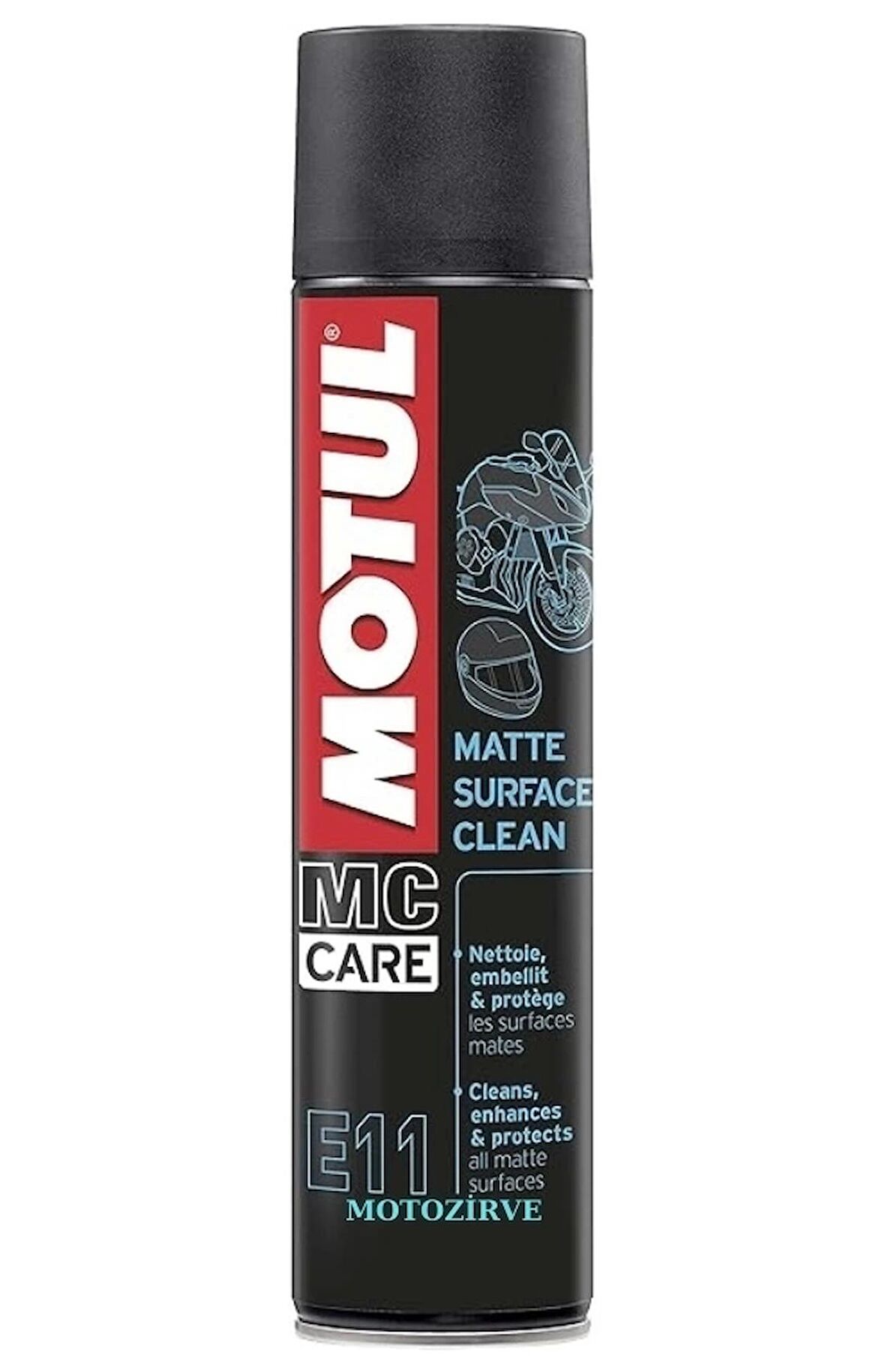 Motul E11 Matte Surface Clean Mat Yüzey Parlatıcı Koruyucu Sprey 400 ml