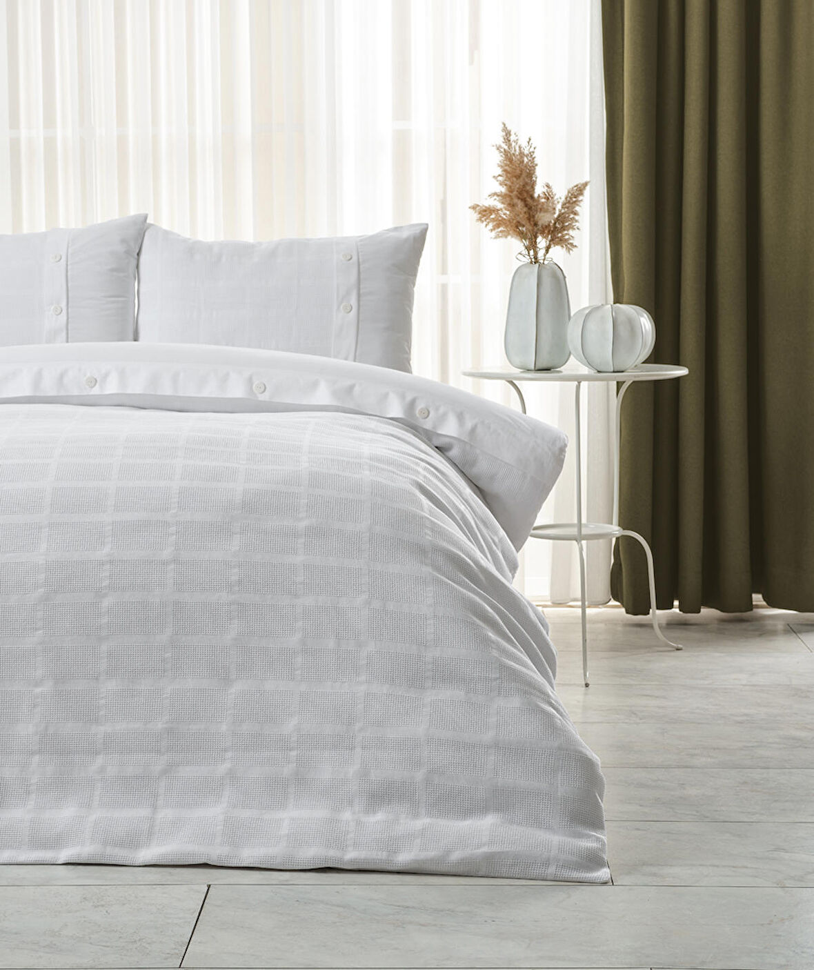 Multi Selection Çok Amaçlı Set Gloria Tek King Size - Beyaz