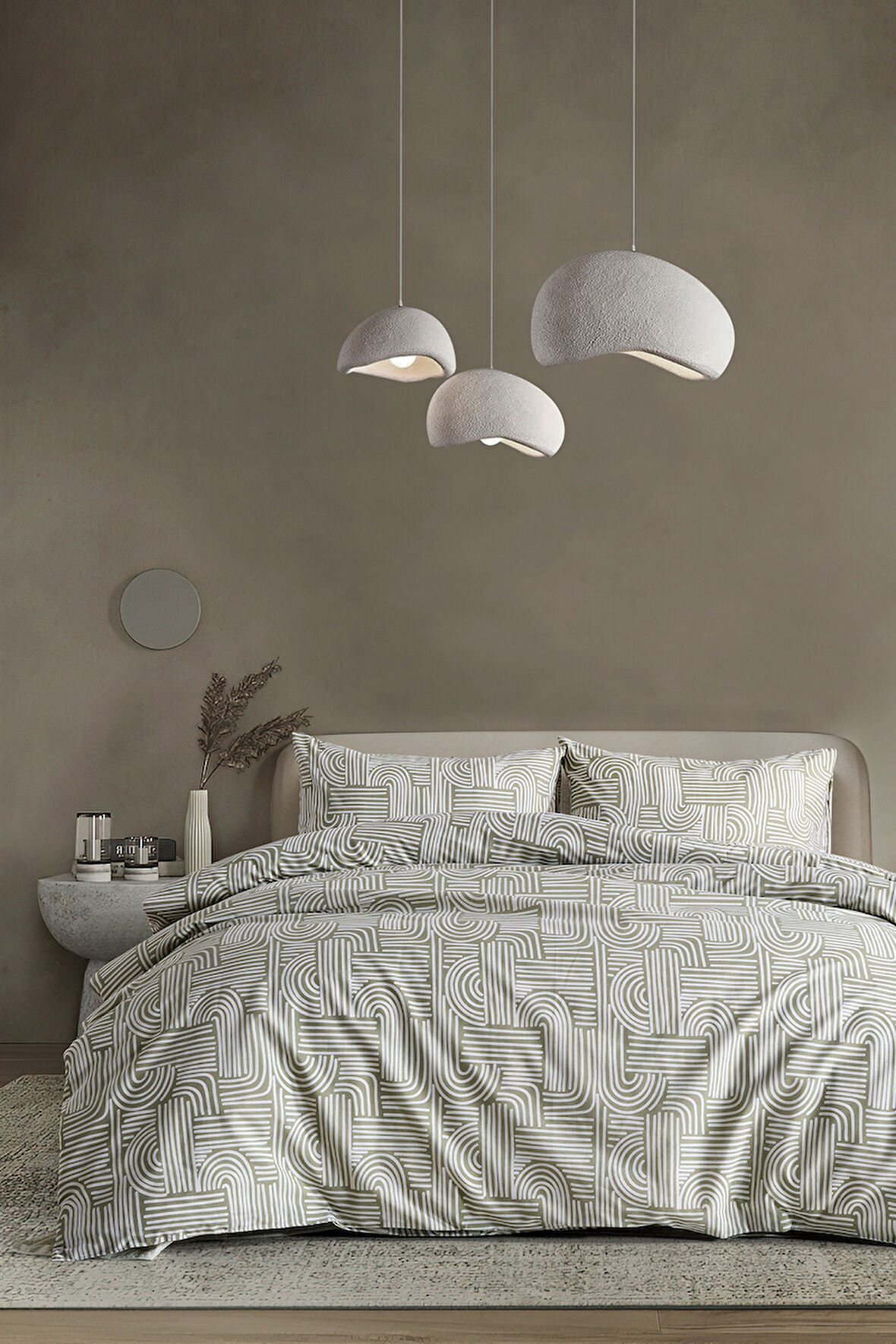 Nola Easy Comforter Nevresim Takımı Çift Kişilik Adaçayı