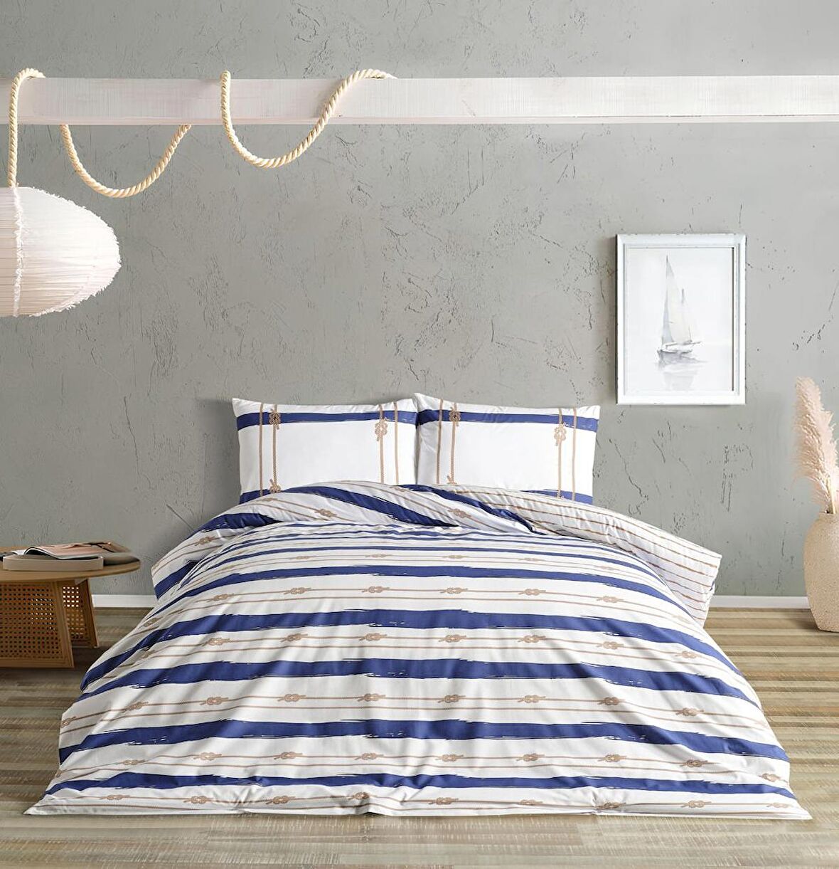 Marine Nevresim Takımı Serene Tek King Size - Beyaz