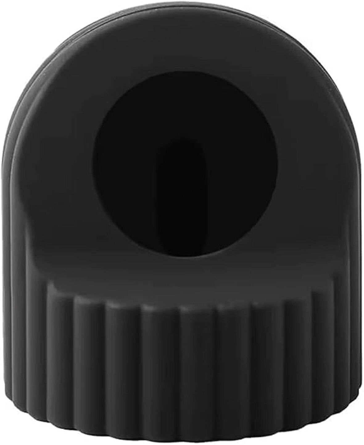 Microcase Apple Watch Bütün Serileri ile uyumlu Silikon Şarj Standı - SİYAH AL4995