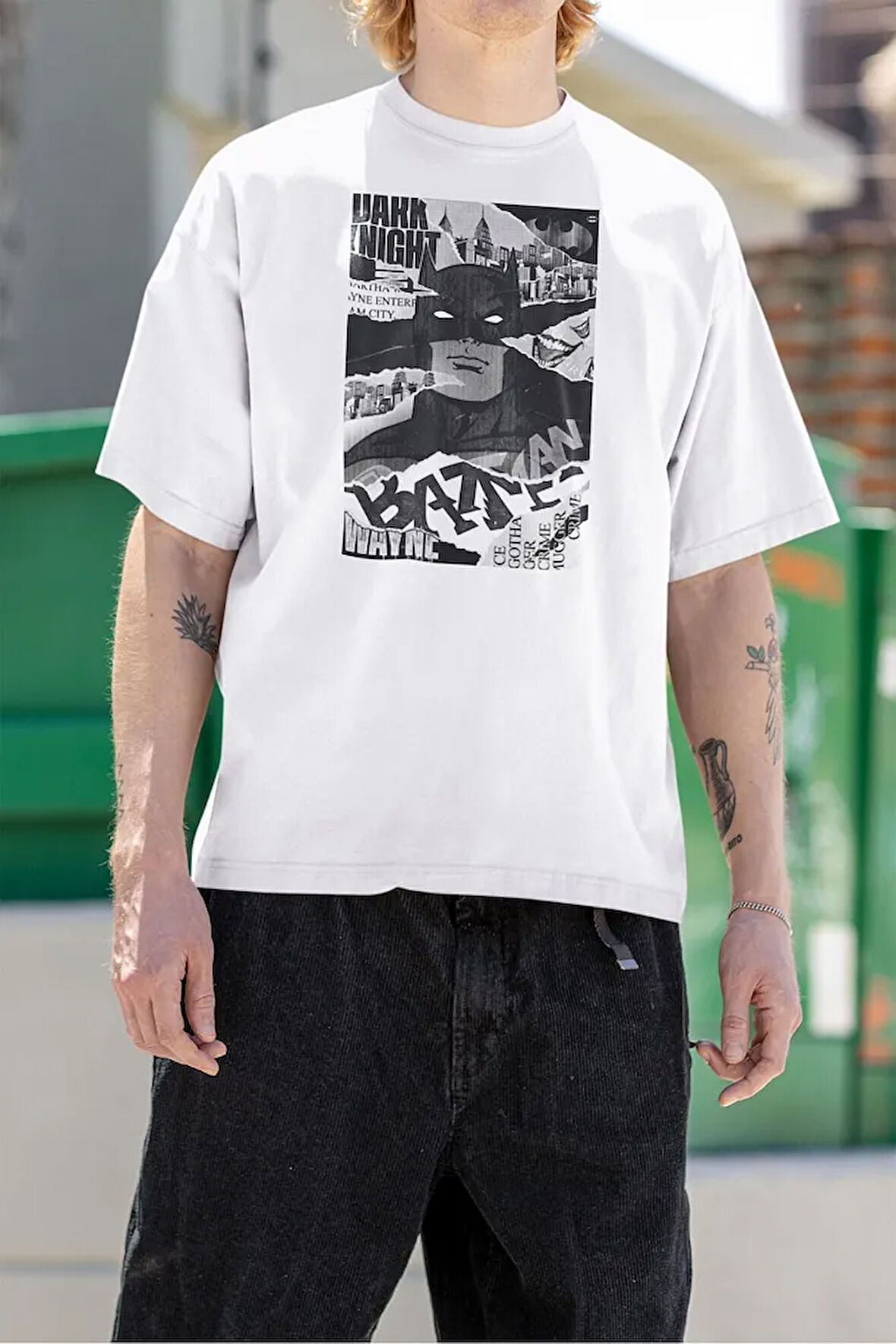 Bruce Wayne Batman Baskılı Unisex Tişört, Oversize Film Tişört