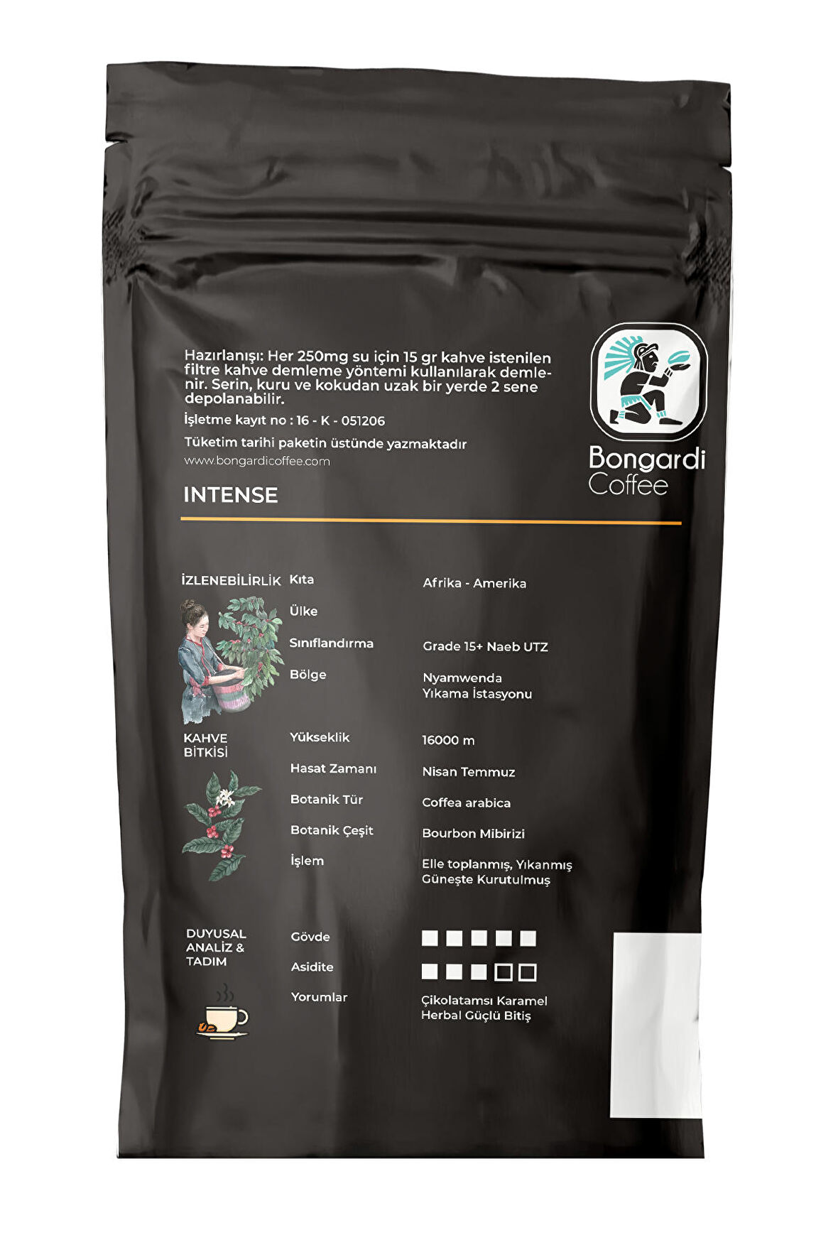 Intense Blend Öğütülmüş Filtre Kahve 2 x 200 g