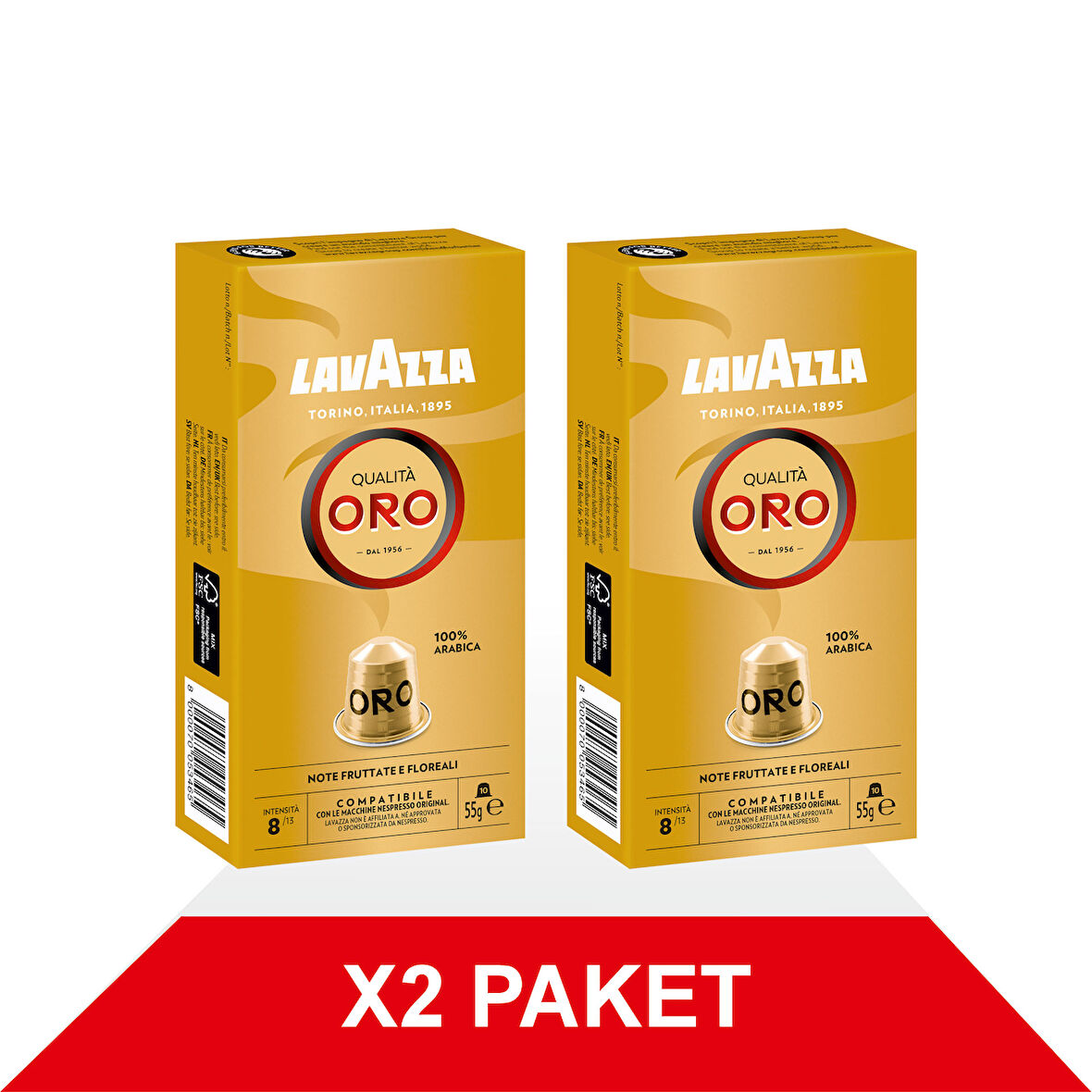 Qualità Oro 55gr Nespresso® Uyumlu Alüminyum Kapsül x2