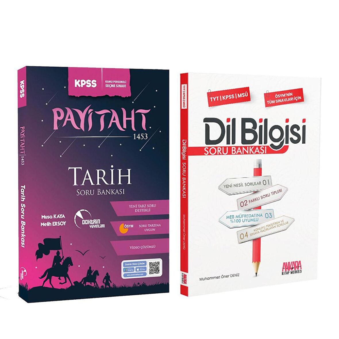 Doktrin 2024 KPSS Tarih PAYİTAHT 1453 ve AKM Dil Bilgisi Soru Bankası Seti 2 Kitap