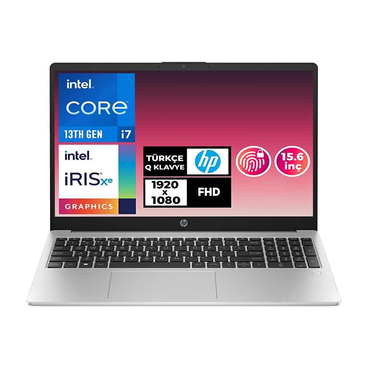 HP 250 G10 i7-1355U 32GB 2TB SSD 15.6" FHD Freedos Taşınabilir Bilgisayar 968L4ET 006