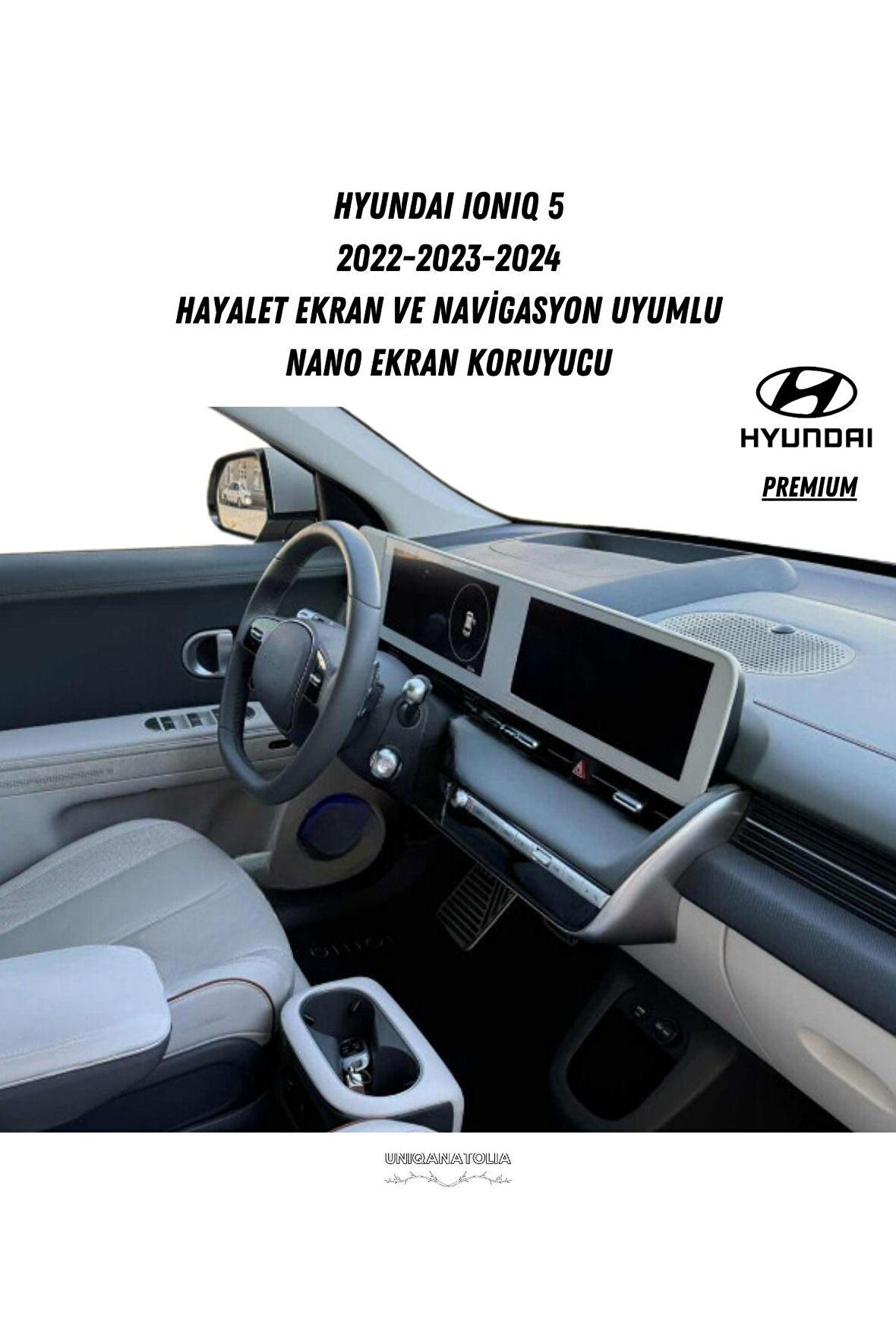 Hyundai Ioniq 5 Gösterge Panel ve Bilgi Ekran Uyumlu Nano Ekran Koruyucu