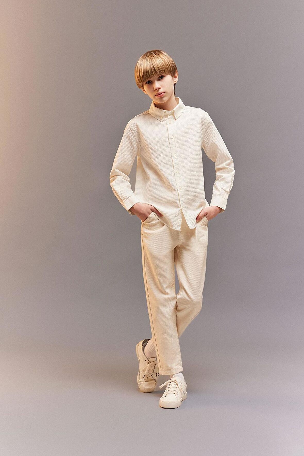 DeFacto Erkek Çocuk Balloon Fit Standart Paça Twill Pantolon B6709A825SPER134