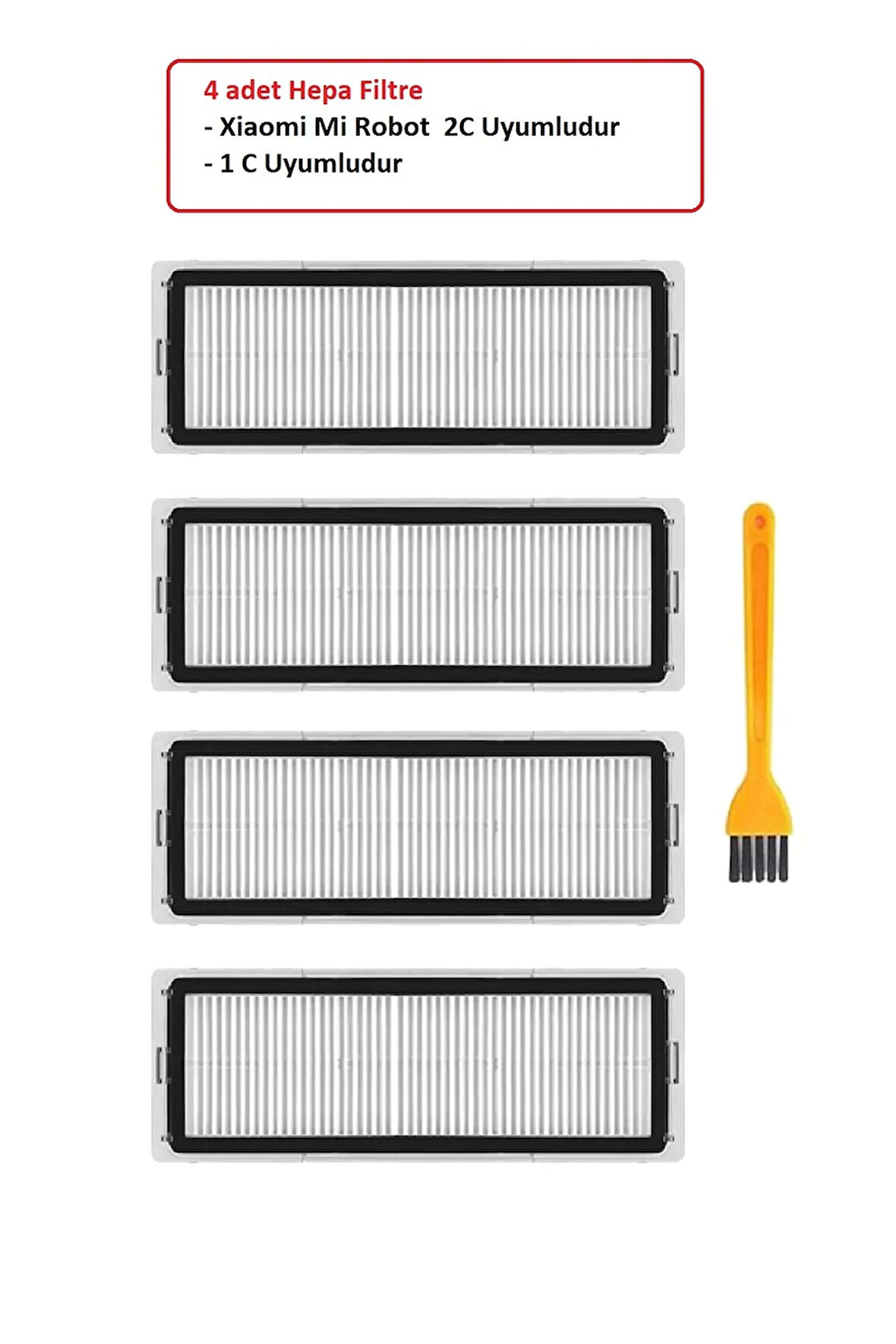 Mi Robot Vacuum 2c STYTJ03ZHM Uyumlu Yedek parça Filtre 4 adet
