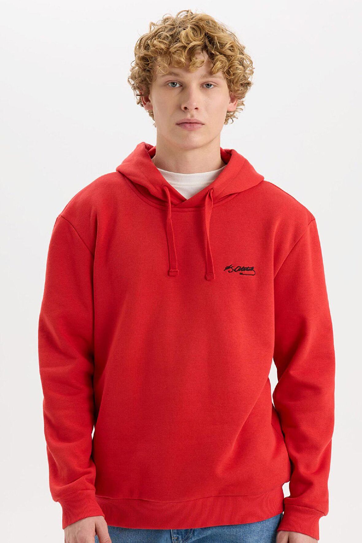 DeFacto Regular Fit Kapüşonlu Atatürk Baskılı Sweatshirt D2693AX24AURD172