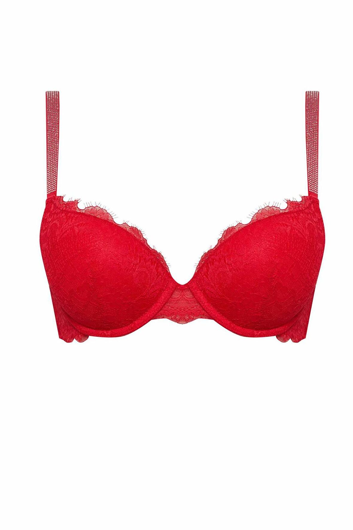 DeFacto Dantelli Dolgulu Kırmızı Bra-Fall in Love D6408AX24WNRD59