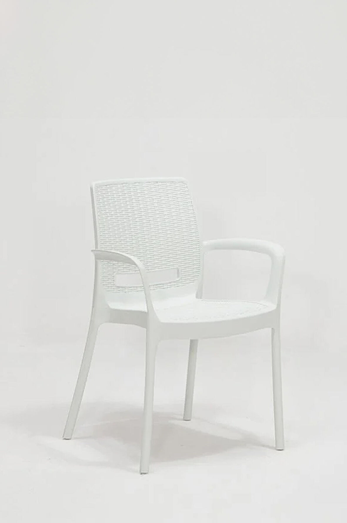 4 Adet Rattan Lüx Beyaz Sandalye / Balkon-Bahçe-Teras