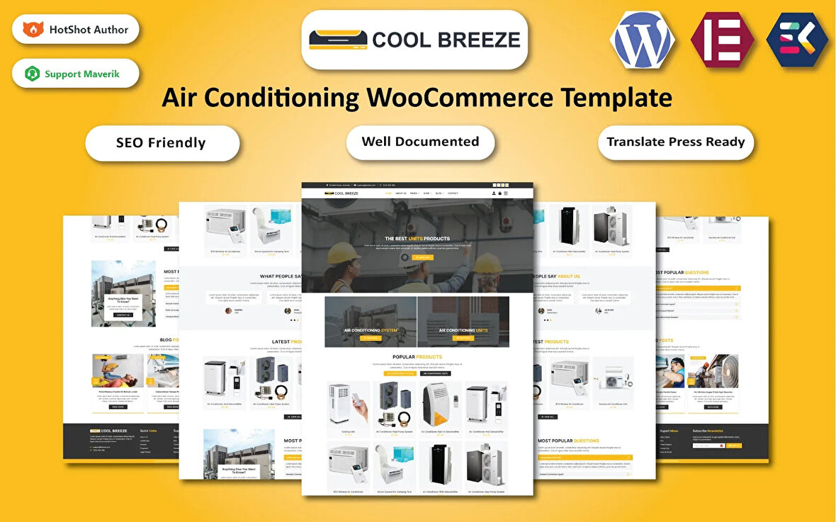 Cool Breeze - Air Conditioning Klima WooCommerce Teması