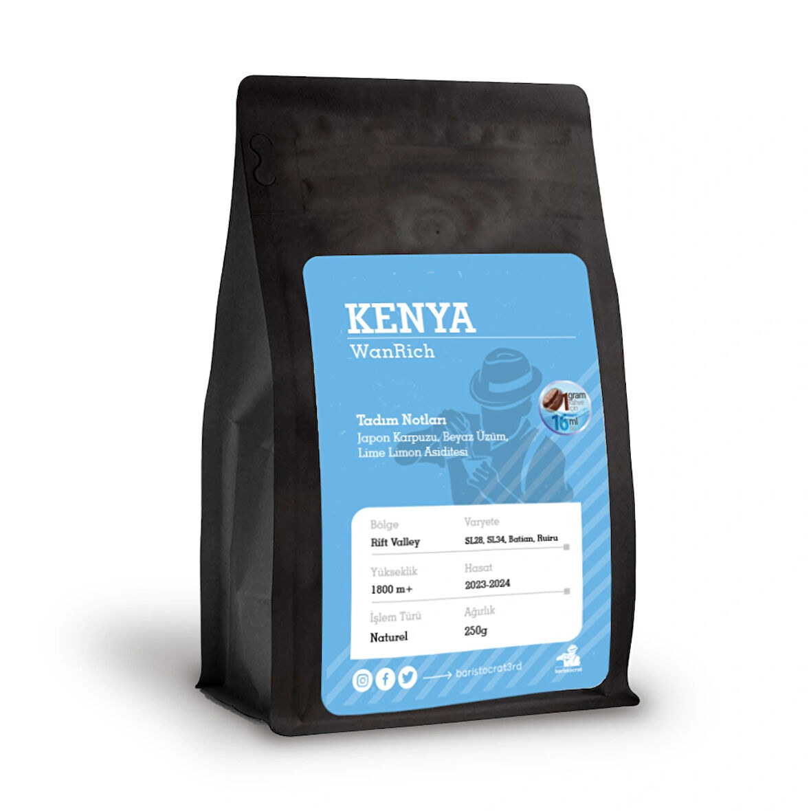 Kenya Wanrich -filtre Kahve- 250 gr