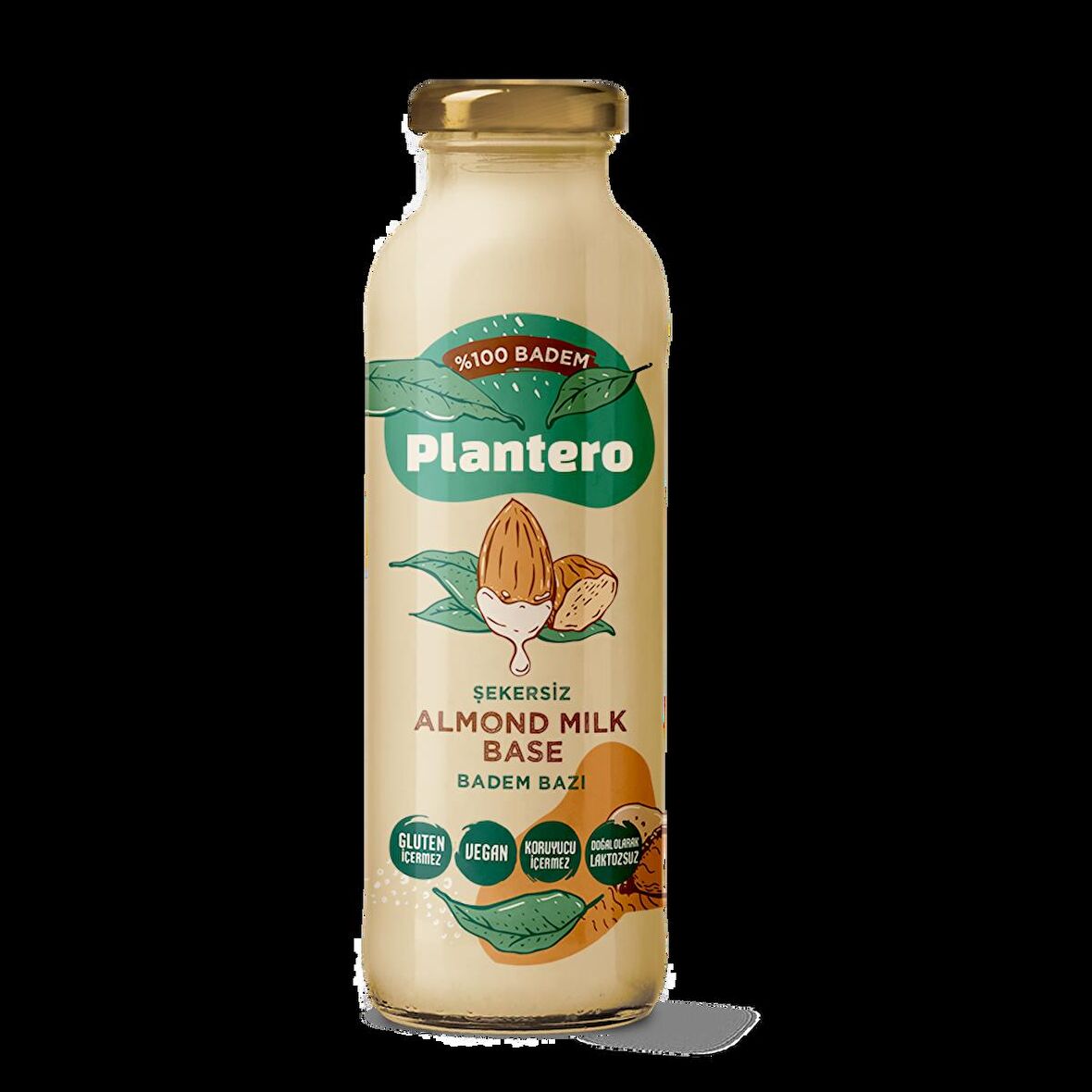 Plantero Badem Sütü Bazı Konsantre (250Gr, %100 Badem, Şekersiz)