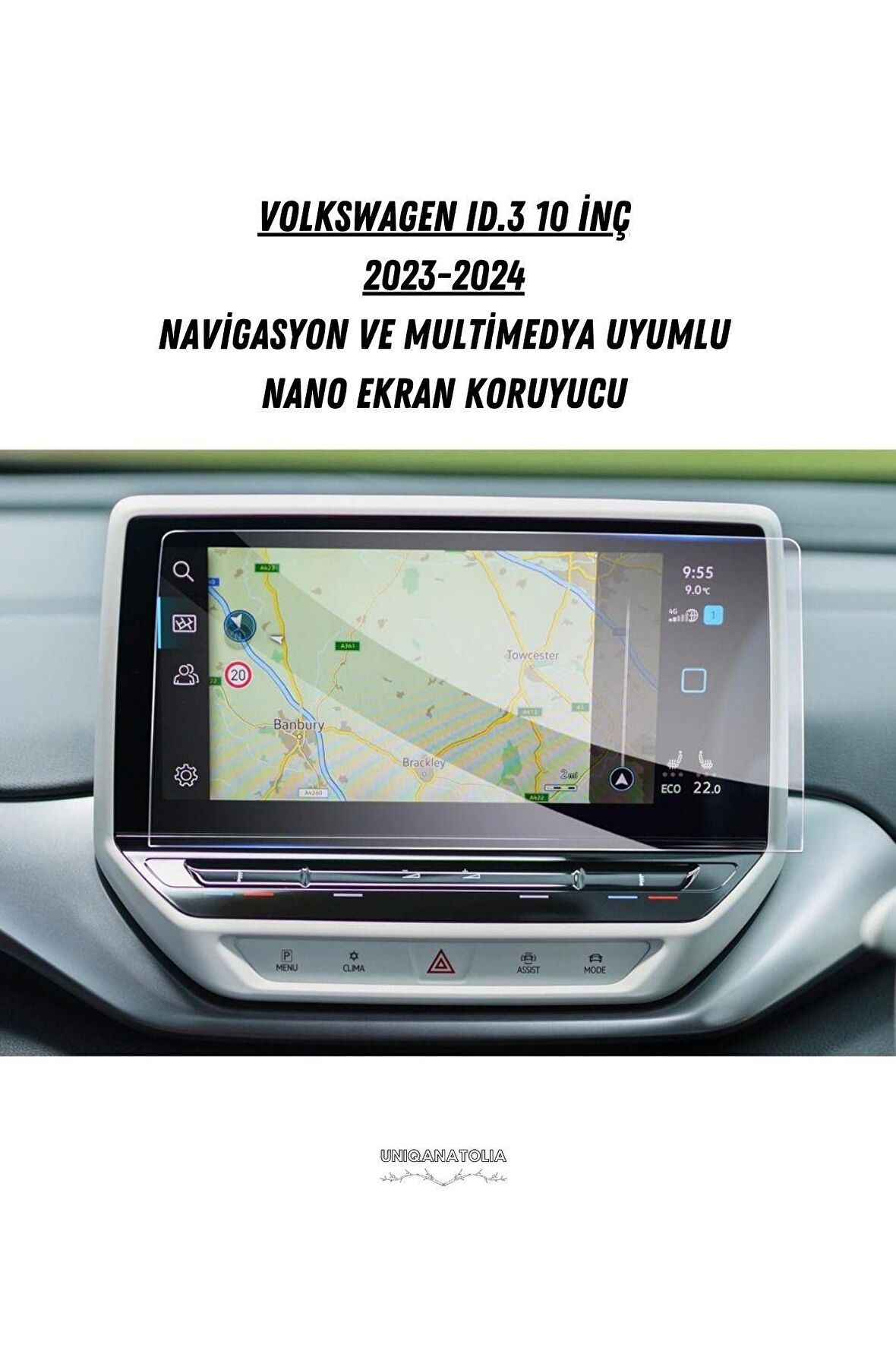 Volkswagen ID.3 2023 2024 Navigasyon ve MultimedyaUyumlu Nano Ekran Koruyucu