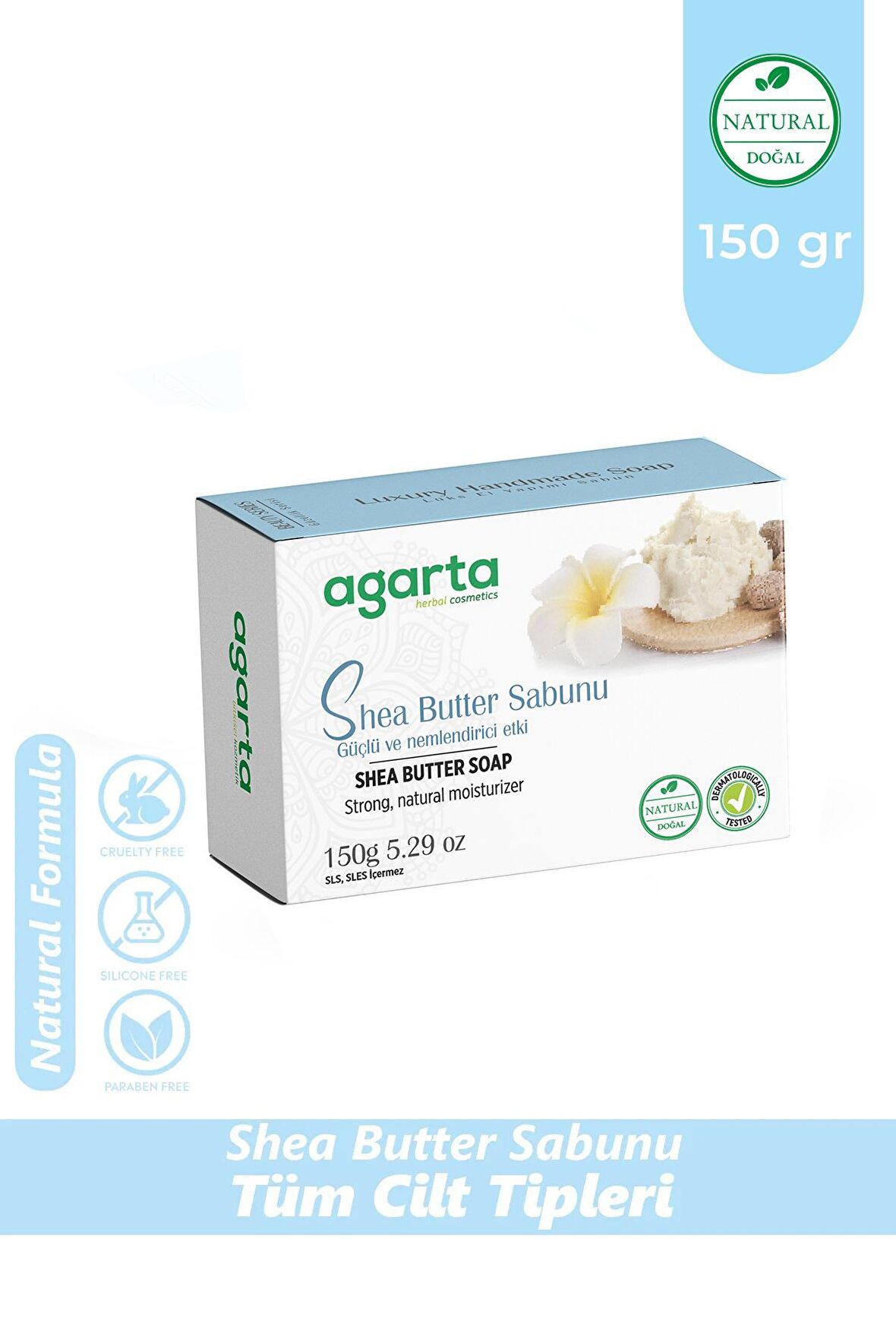 Agarta Doğal El Yapımı Shea Butter Sabunu 150 gr