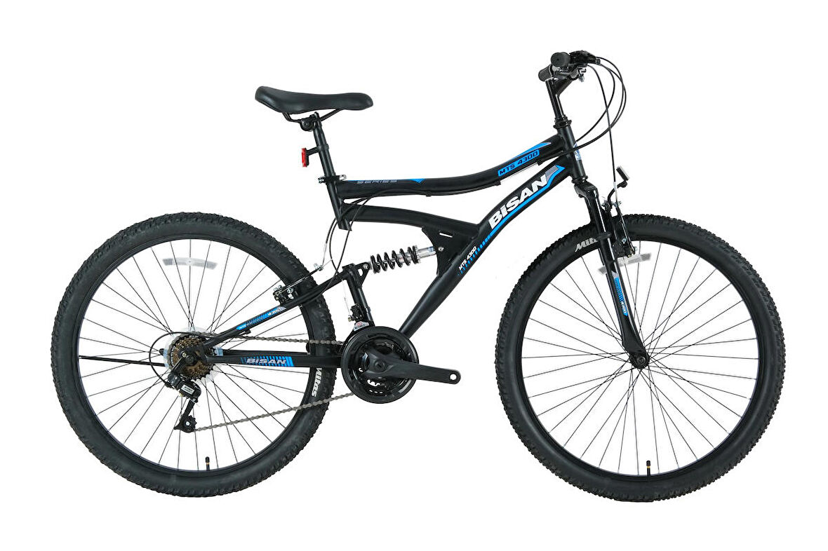 BİSAN MTS 4300 ERKEK DAĞ BİSİKLETİ 38CM V 24 JANT 21 VİTES MAT SİYAH MAVİ