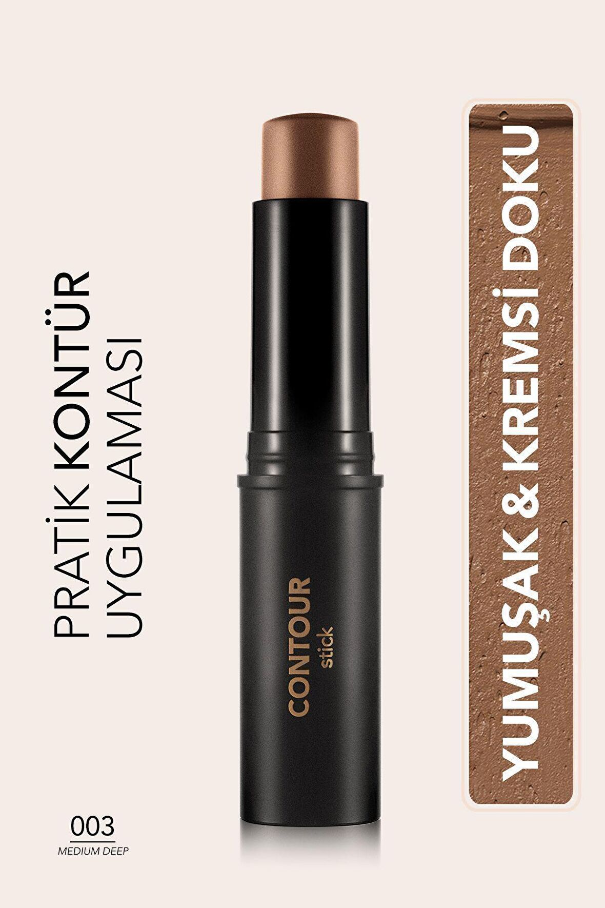 Flormar Yumuşak Dokulu Stik Kontür (KOYU TON) - Stick Contour - 003 Medıum Deep - 8690604554874