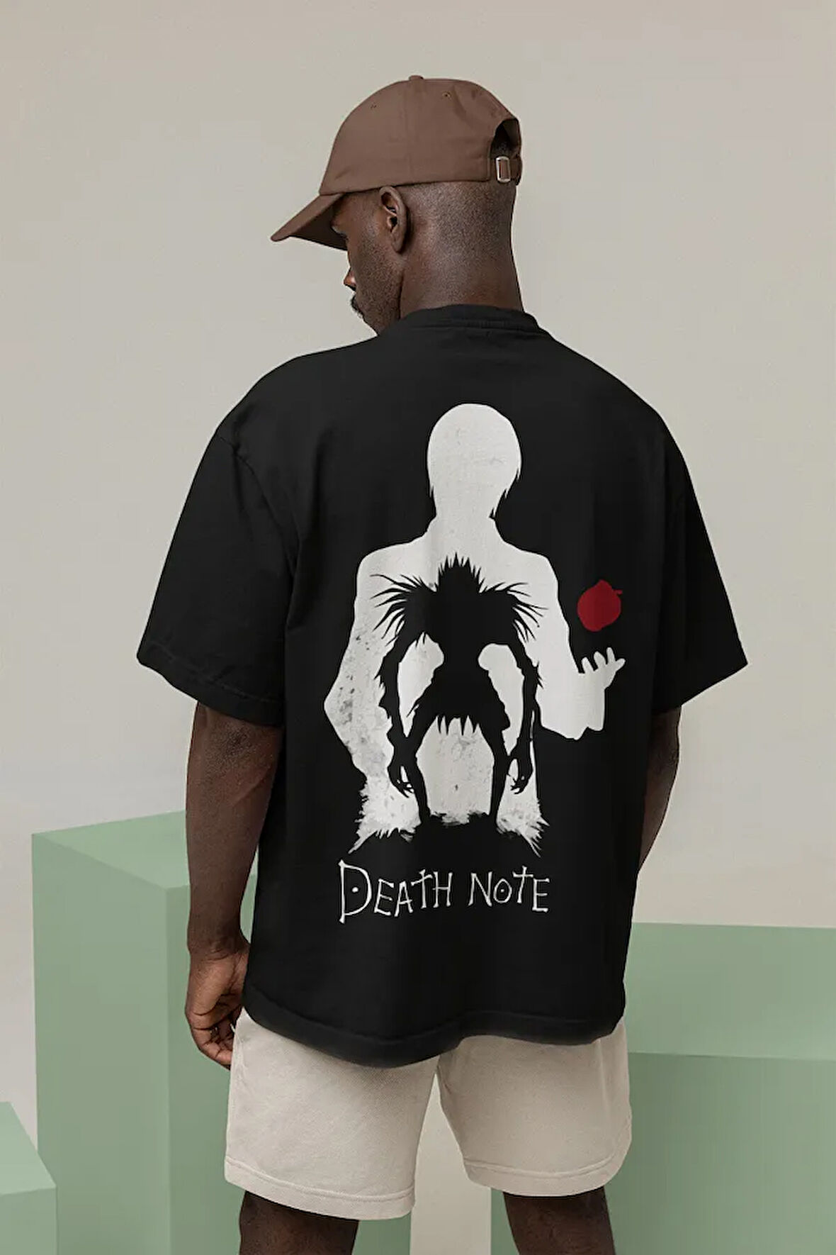 Anime Dizi Death Note Baskılı Unisex Oversize Tişört