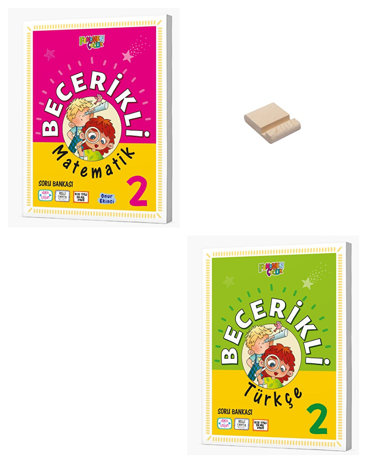 2. Sınıf Becerikli Matematik ve Türkçe + Telefon Standı