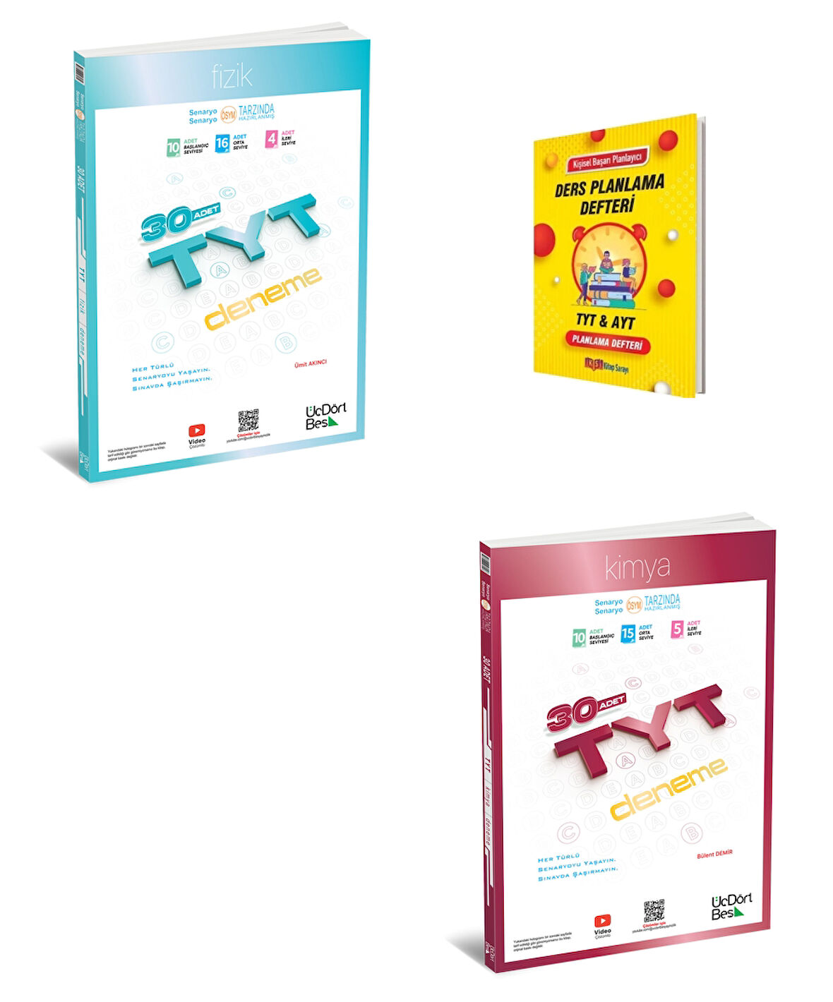 345 TYT 2026 Fizik ve Kimya Denemeleri + Planlama Defteri 