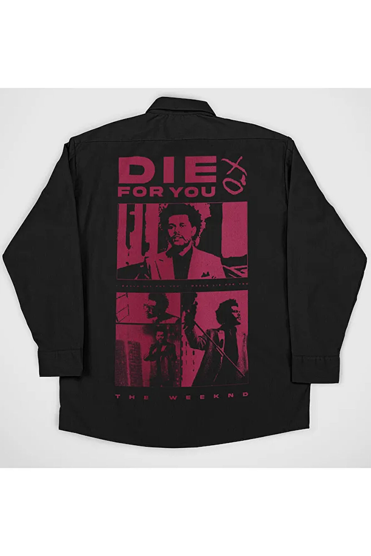 The Weeknd Die For You Yazılı Unisex Rapper Şarkıcı Cepli Gömlek