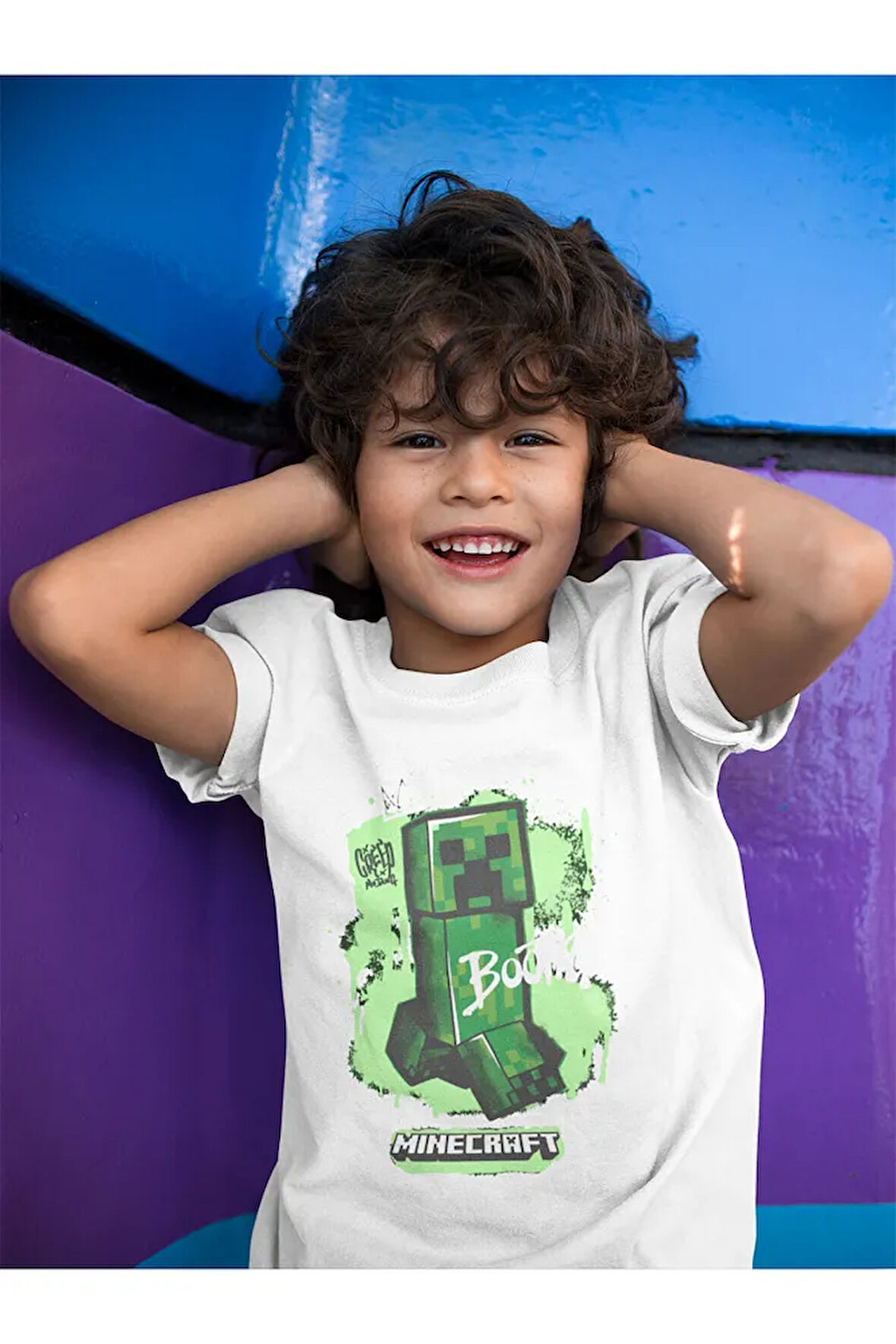 Creeper Baskılı Unisex Oyun Çocuk Tişört (1-12 YAŞ)