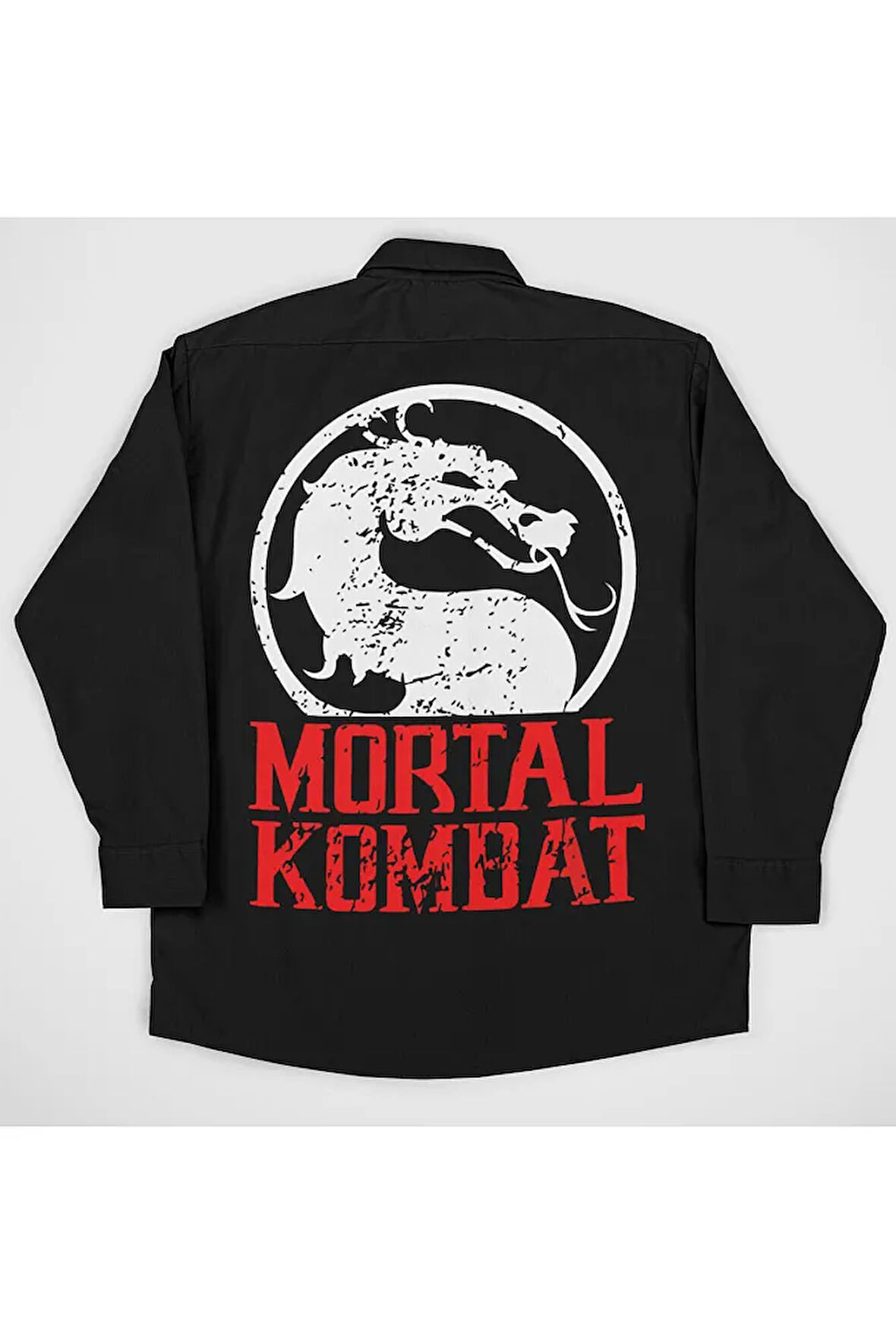Mortal Kombat Baskılı Unisex Oversize Anime Cepli Gömlek