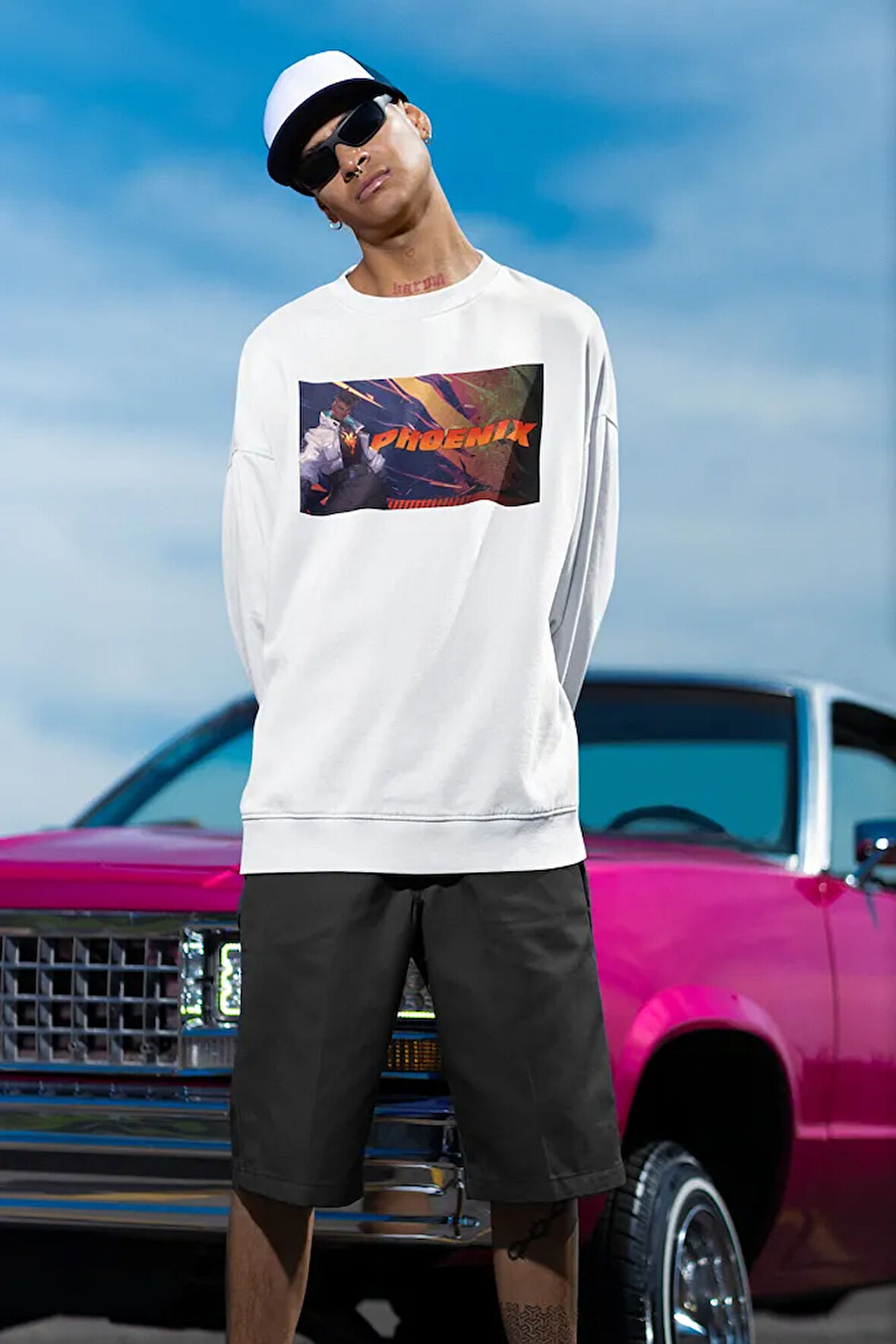 Phoenix Baskılı Unisex Oversize Vvalorant Sweatshirt