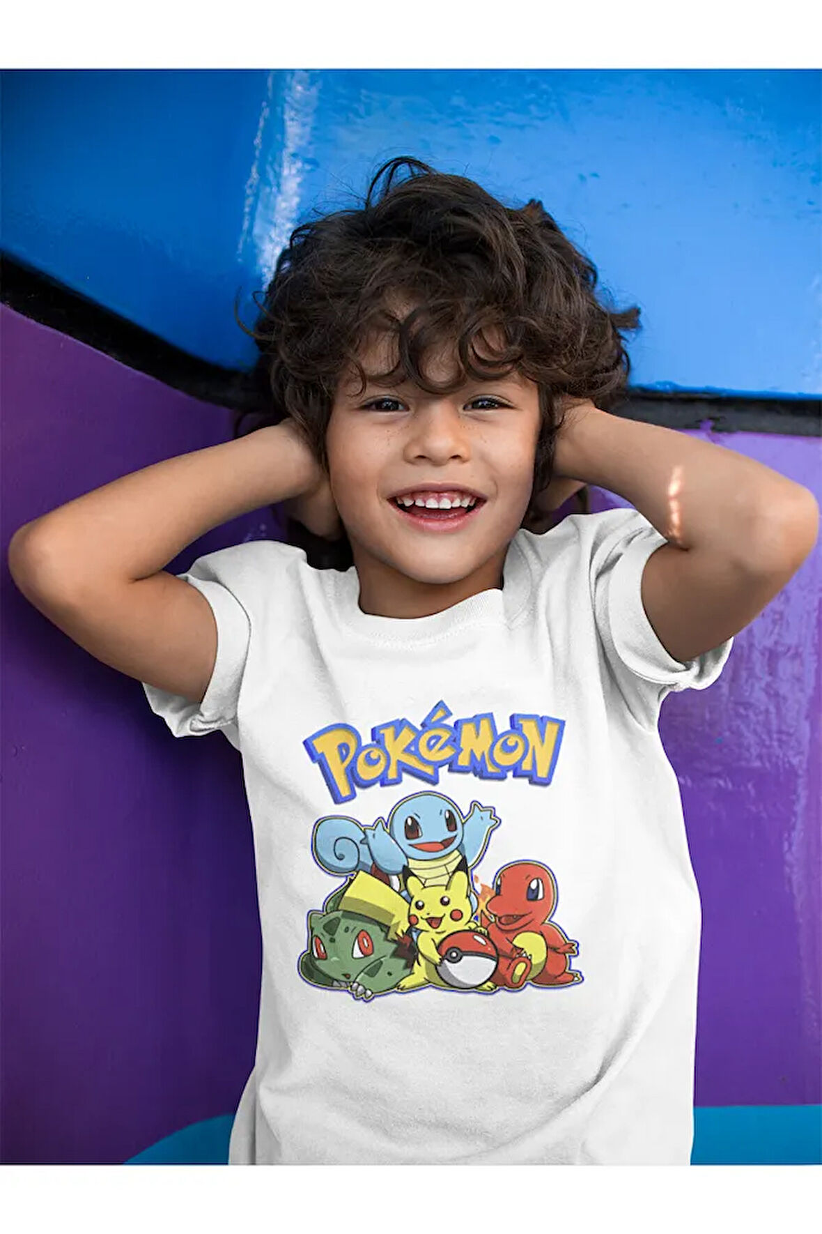 Pokemon Karakterler Baskılı Unisex Çizgi Film Çocuk Tişört (1-12 YAŞ)